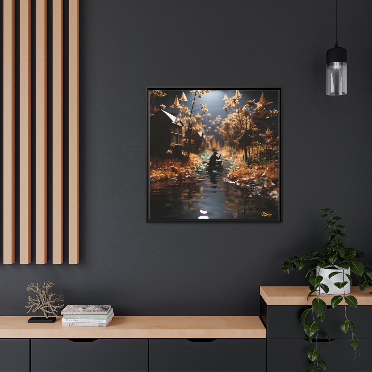 Born On A Bayou Series Print #5 - Black Framed Canvas Print