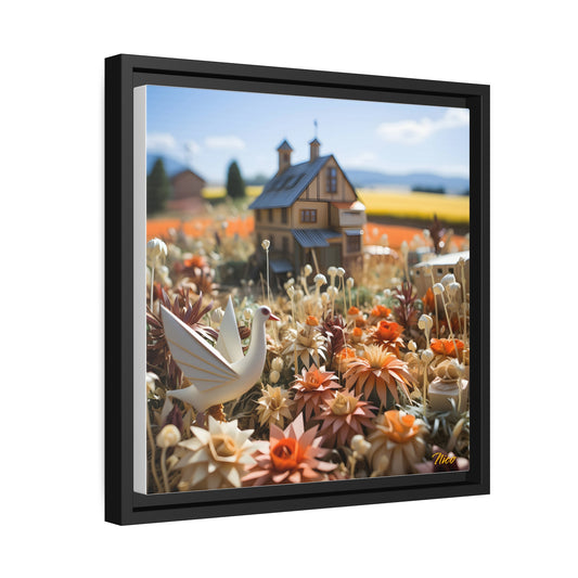 Meadow By The Farm Series Print #9 - Black Framed Canvas Print