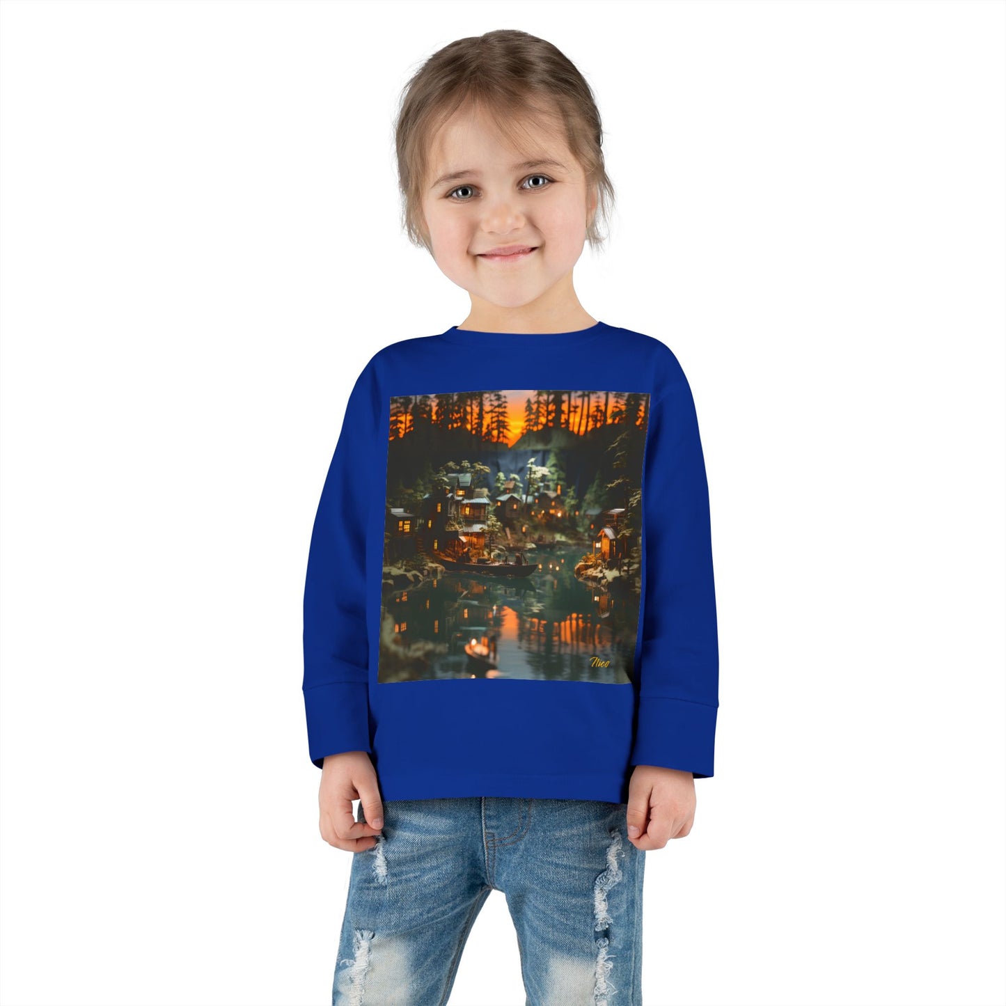 Born On A Bayou Series Print #2 Toddler Long Sleeve Tee