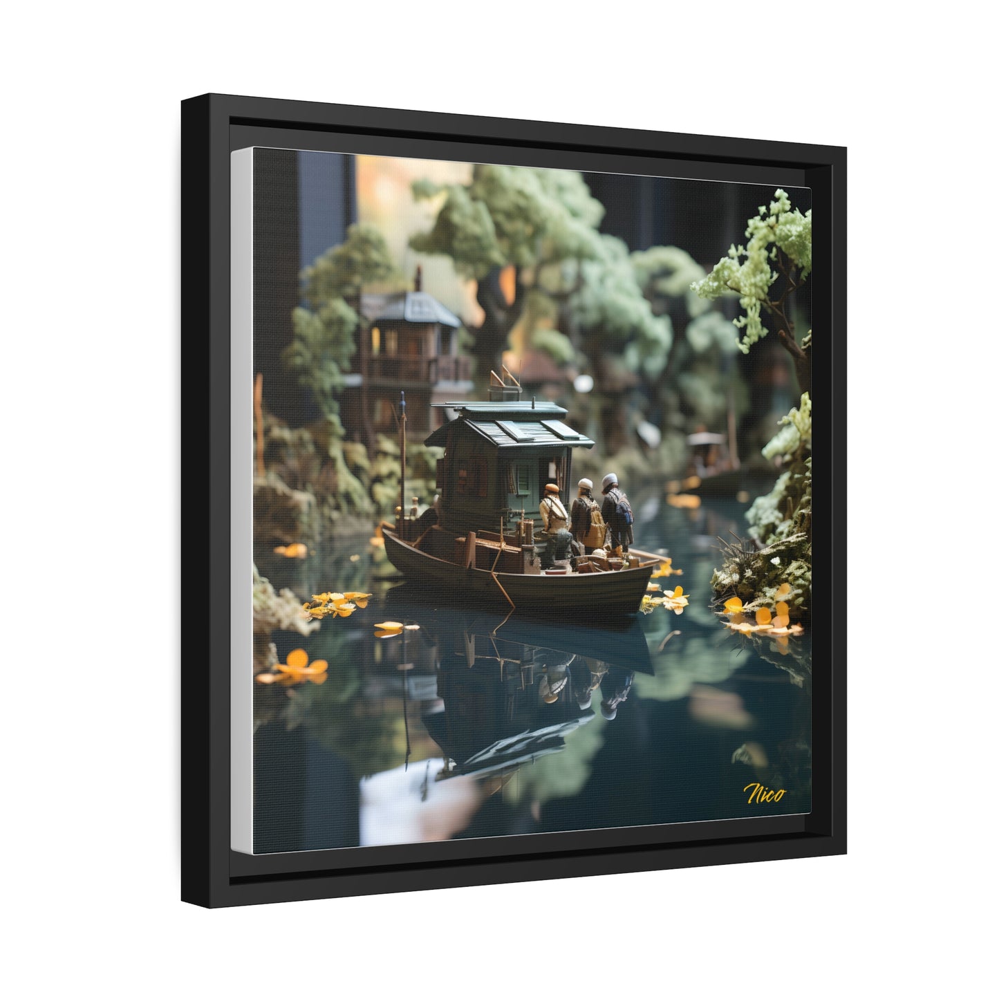 Born On A Bayou Series Print #2 - Black Framed Canvas Print