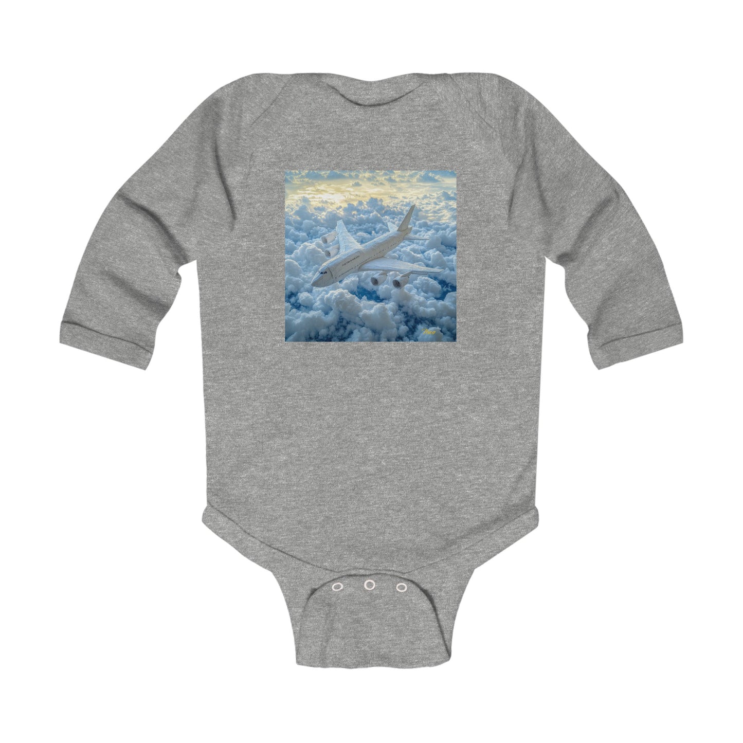 Frequent Flyer Miles Series Print #10 Infant Long Sleeve Bodysuit