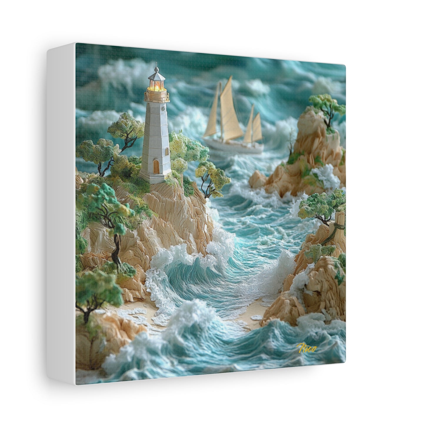 By The Seaside Series Print #9 - Streched Matte Canvas Print, 1.25" Thick