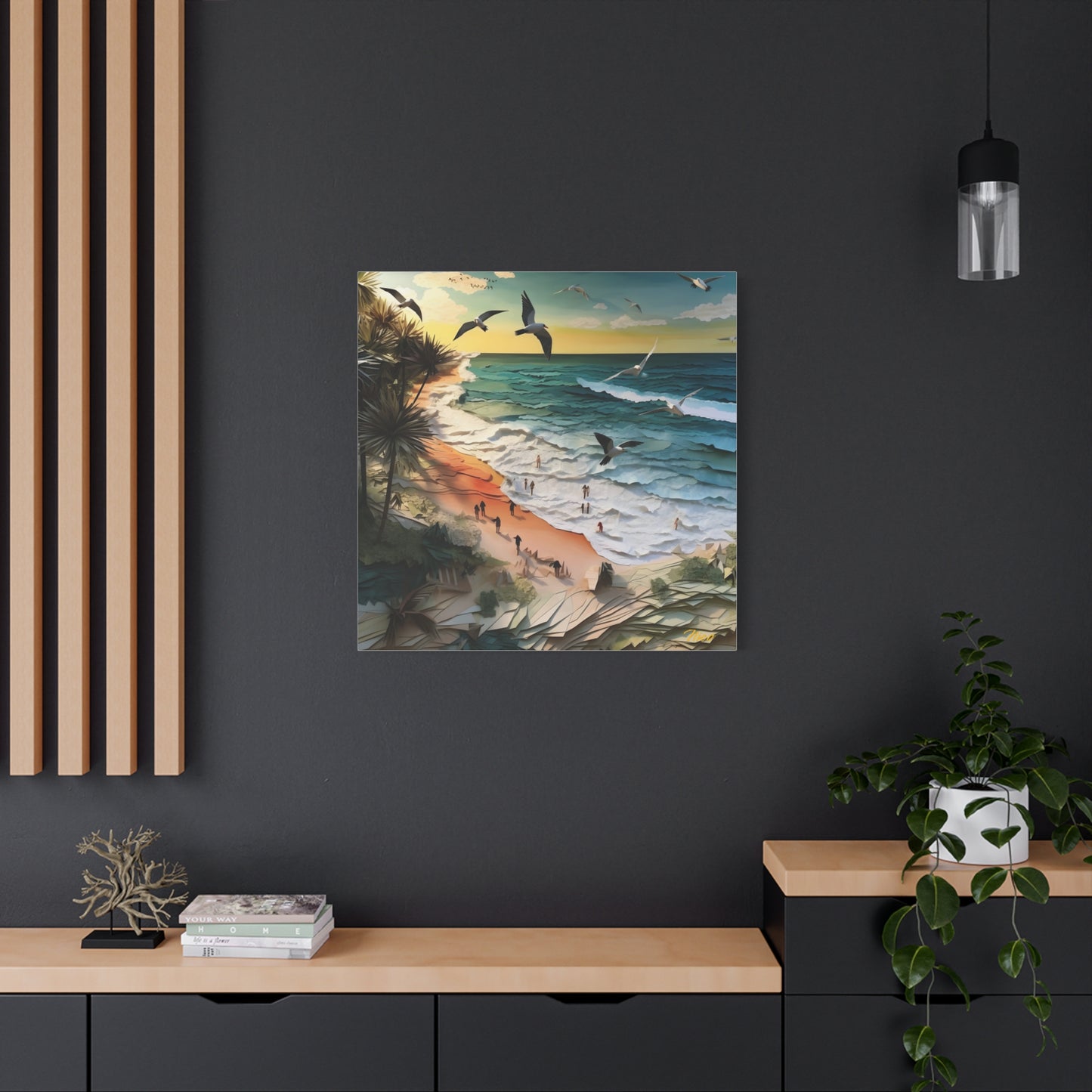 By The Seaside Series Print #6 - Streched Matte Canvas Print, 1.25" Thick