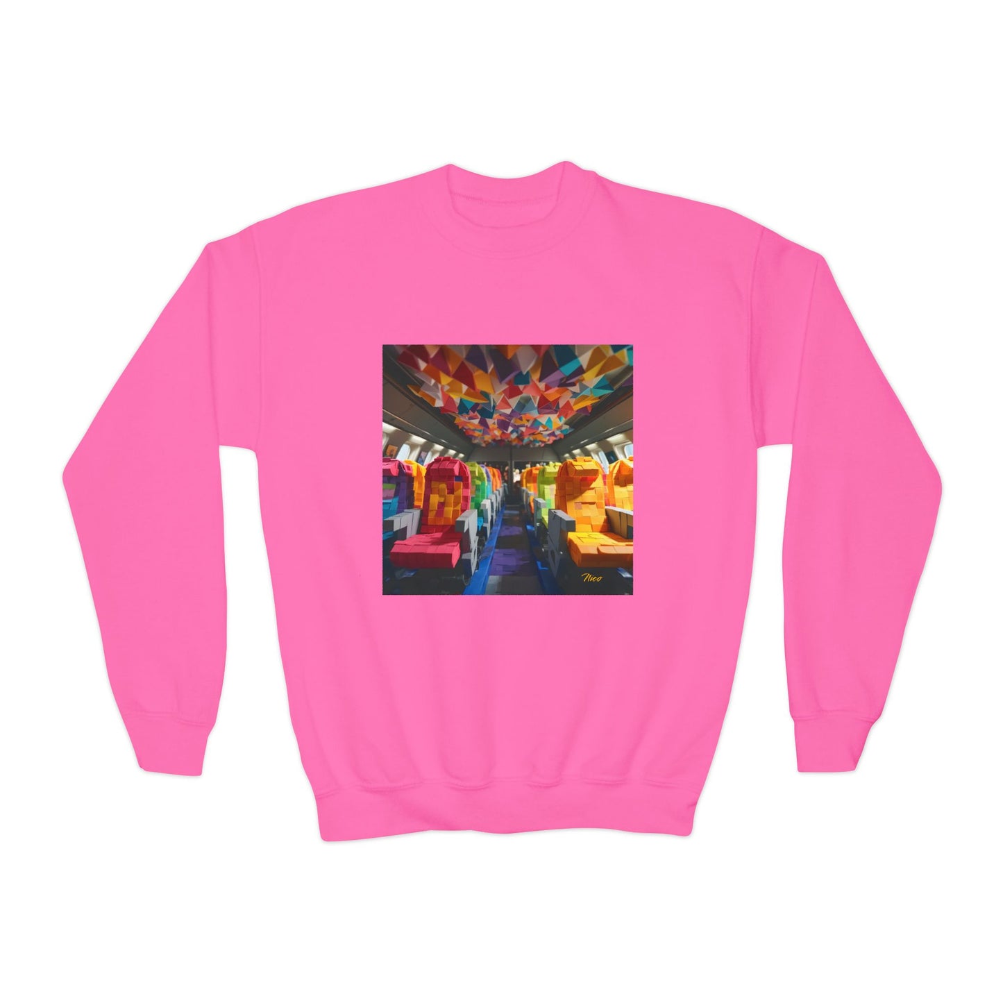 Frequent Flyer Miles Series Print #4 Youth Crewneck Sweatshirt