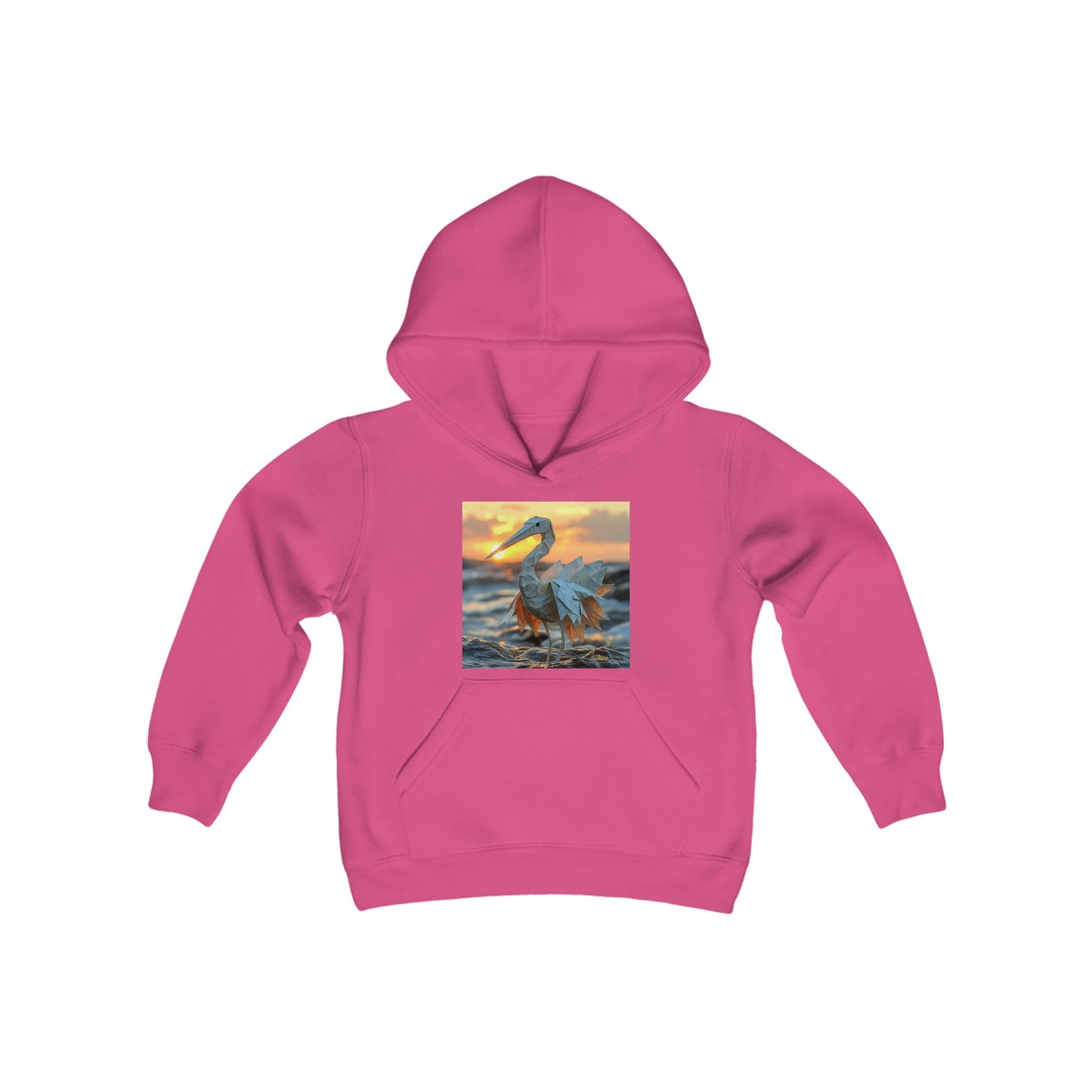 By The Seaside Series Print #1 Youth Heavy Blend Hooded Sweatshirt