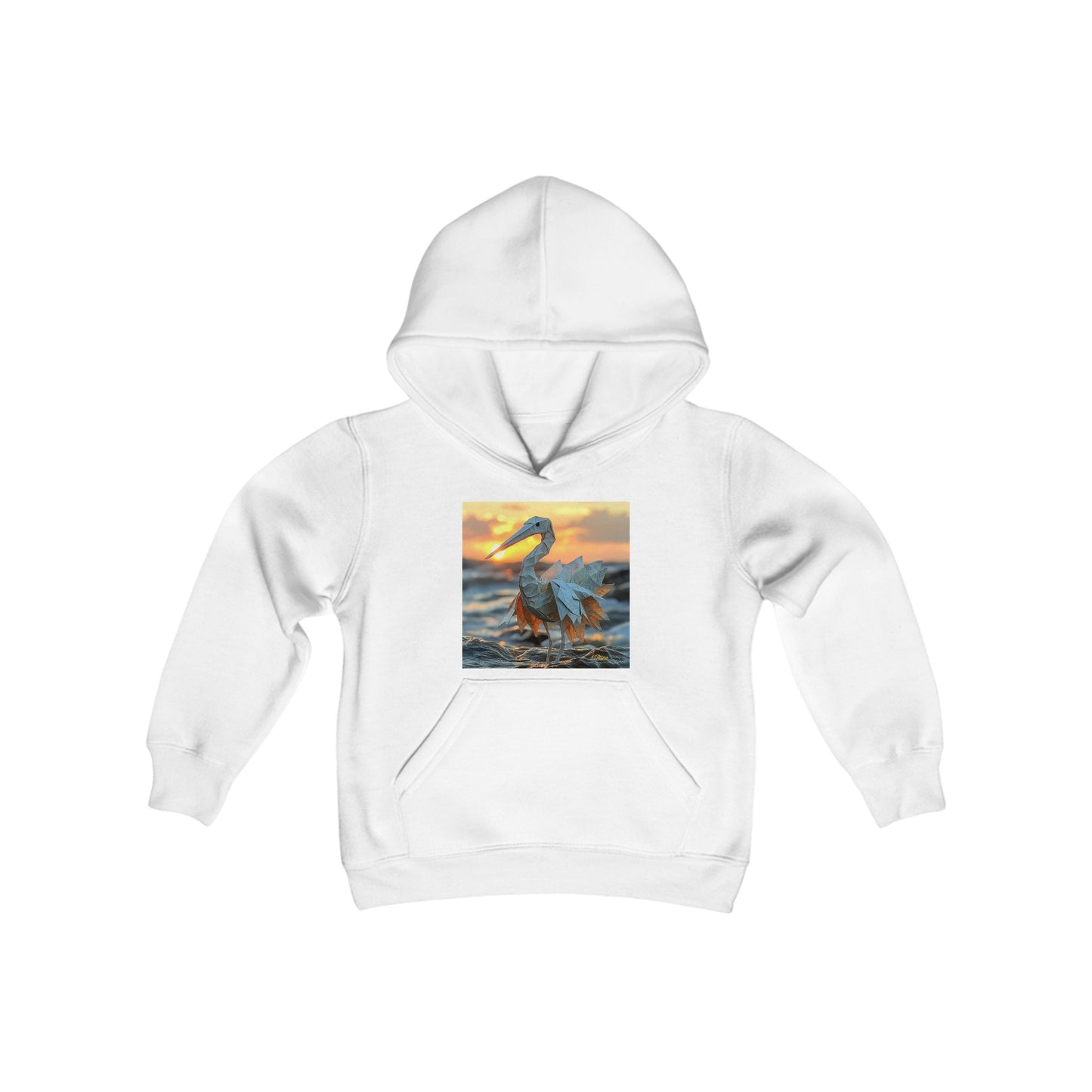 By The Seaside Series Print #1 Youth Heavy Blend Hooded Sweatshirt