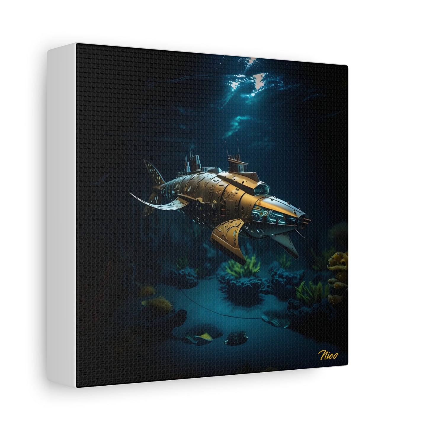 20,000 Leagues Under The Sea Series Print #5 - Streched Matte Canvas Print, 1.25" Thick