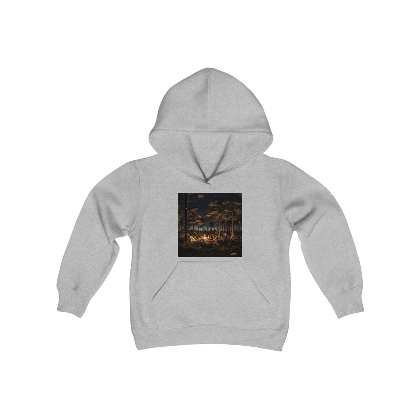 Under The Starry Skies Series Print #9 Youth Heavy Blend Hooded Sweatshirt