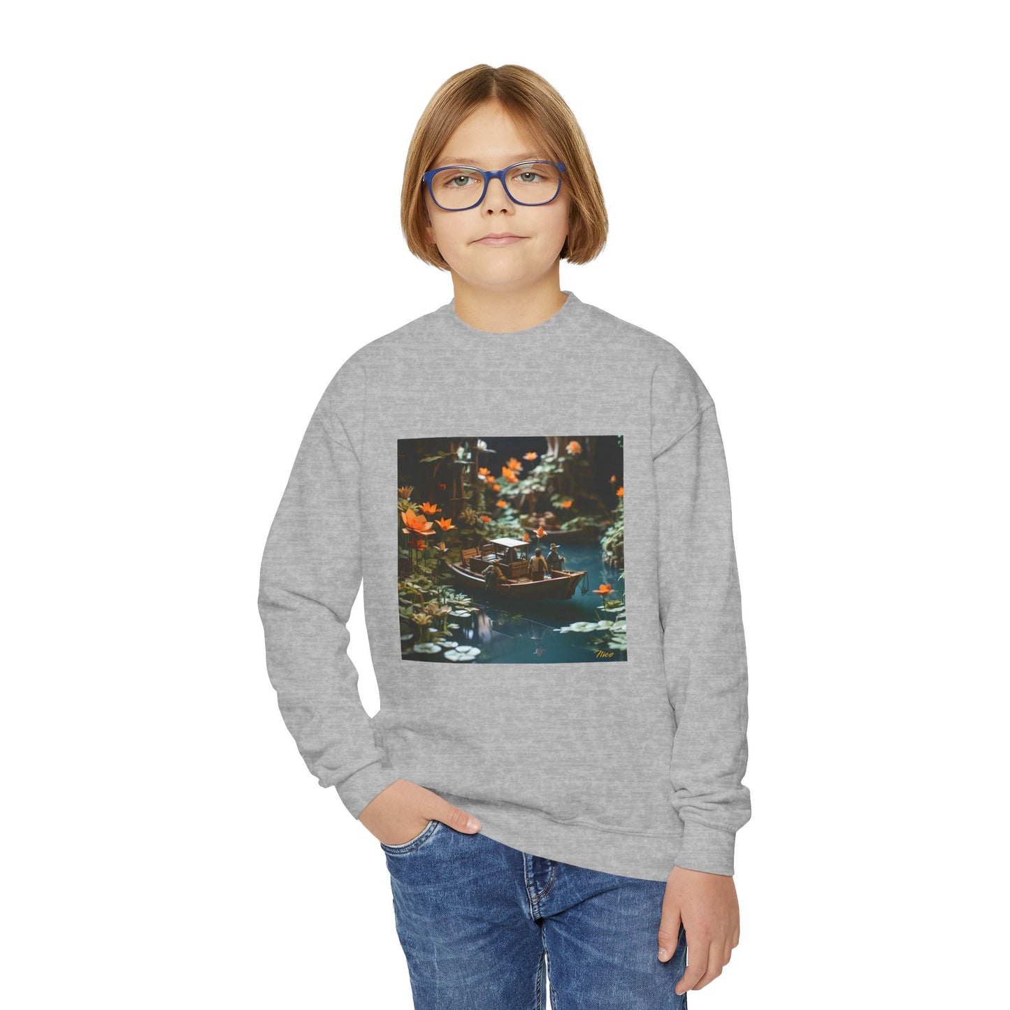 Born On A Bayou Series Print #4 Youth Crewneck Sweatshirt