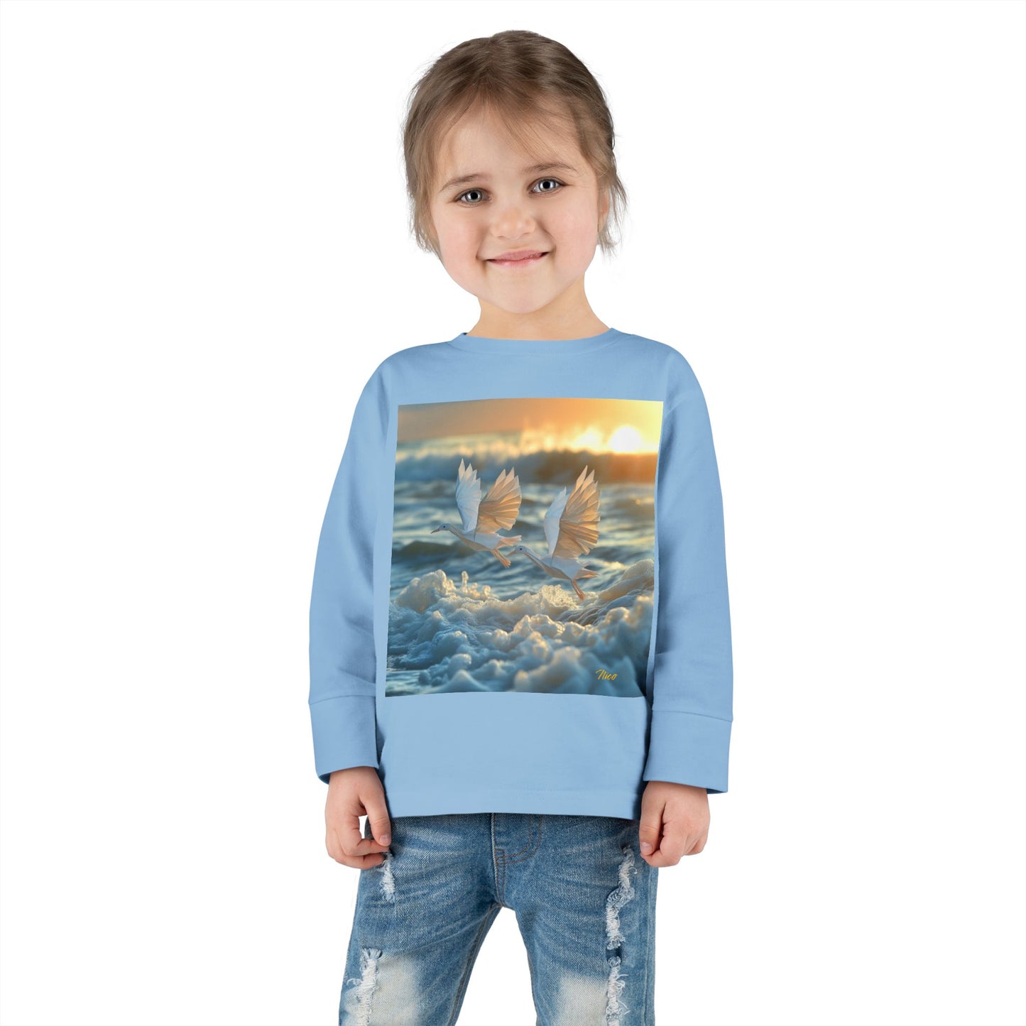 By The Seaside Series Print #5 Toddler Long Sleeve Tee