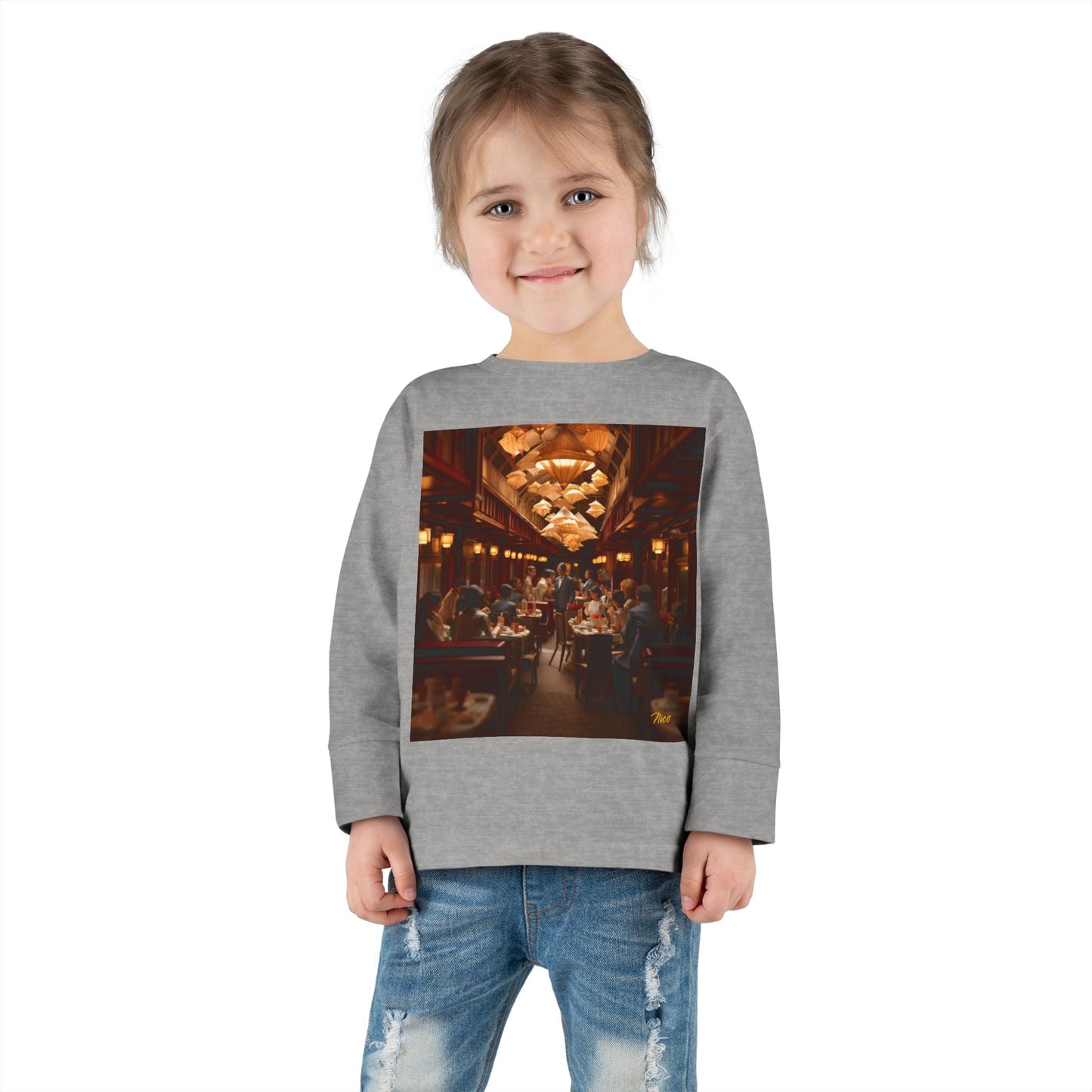 Orient Express Series Print #8 Toddler Long Sleeve Tee