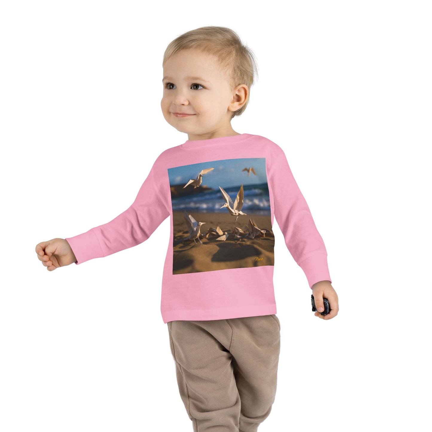 By The Seaside Series Print #7 Toddler Long Sleeve Tee