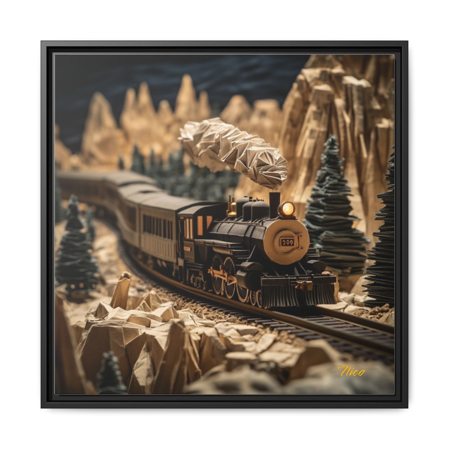 Orient Express Series Print #1 - Black Framed Canvas Print