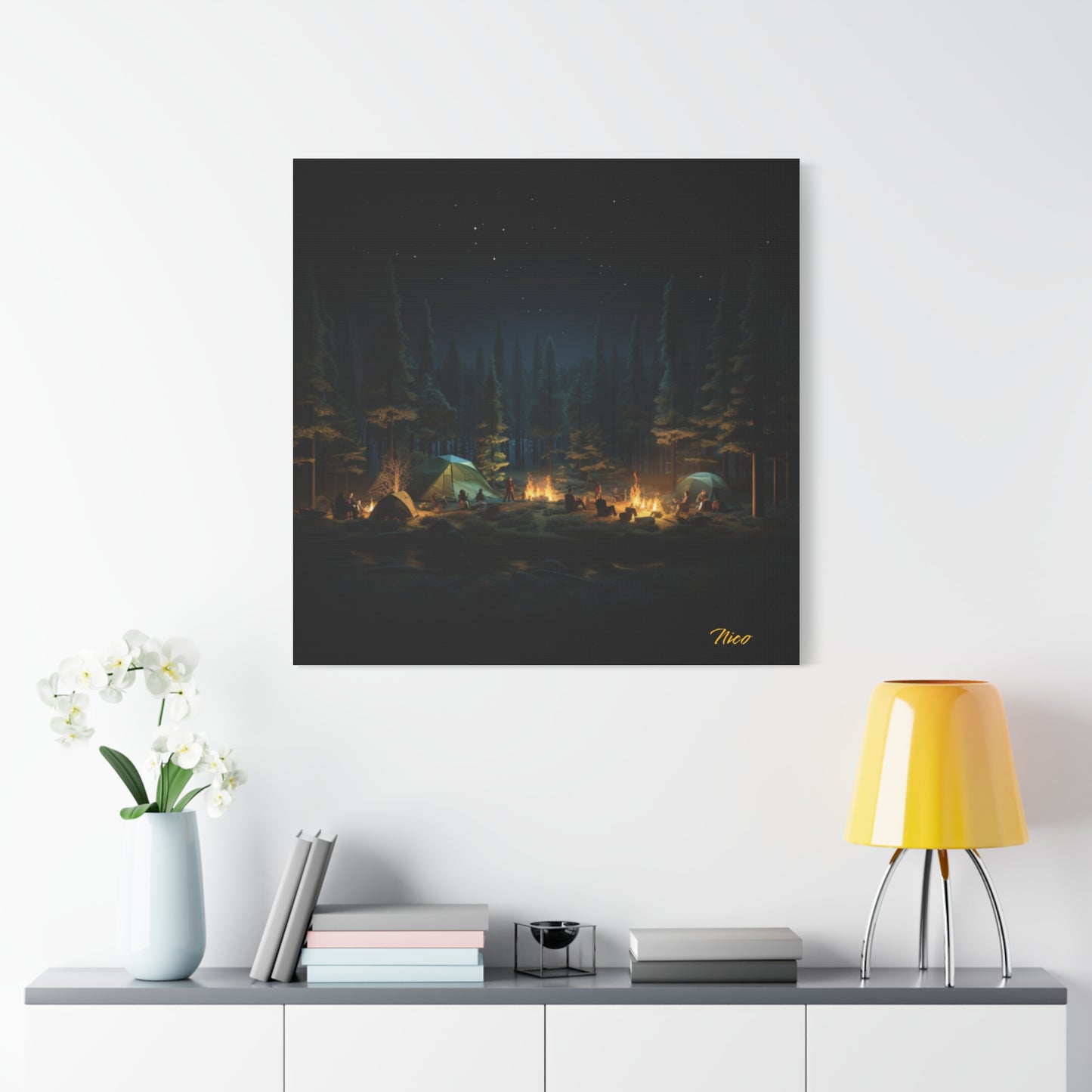 Under The Starry Skies Series Print #2 - Streched Matte Canvas Print, 1.25" Thick