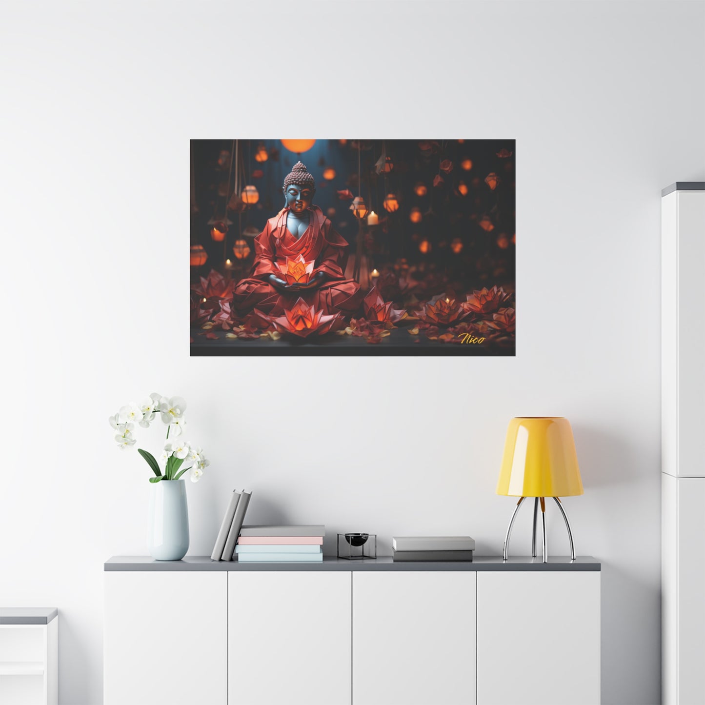 Ascending Buddha Series Print #2 - Streched Matte Canvas Print, 1.25" Thick