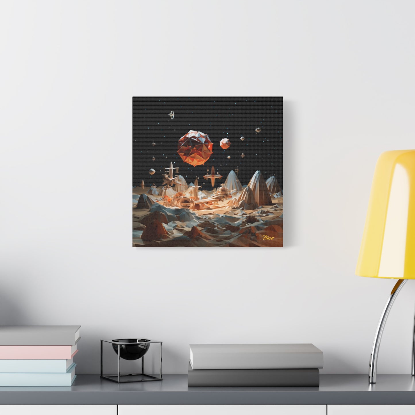 Elons' Dream Series Print #7 - Streched Matte Canvas Print, 1.25" Thick