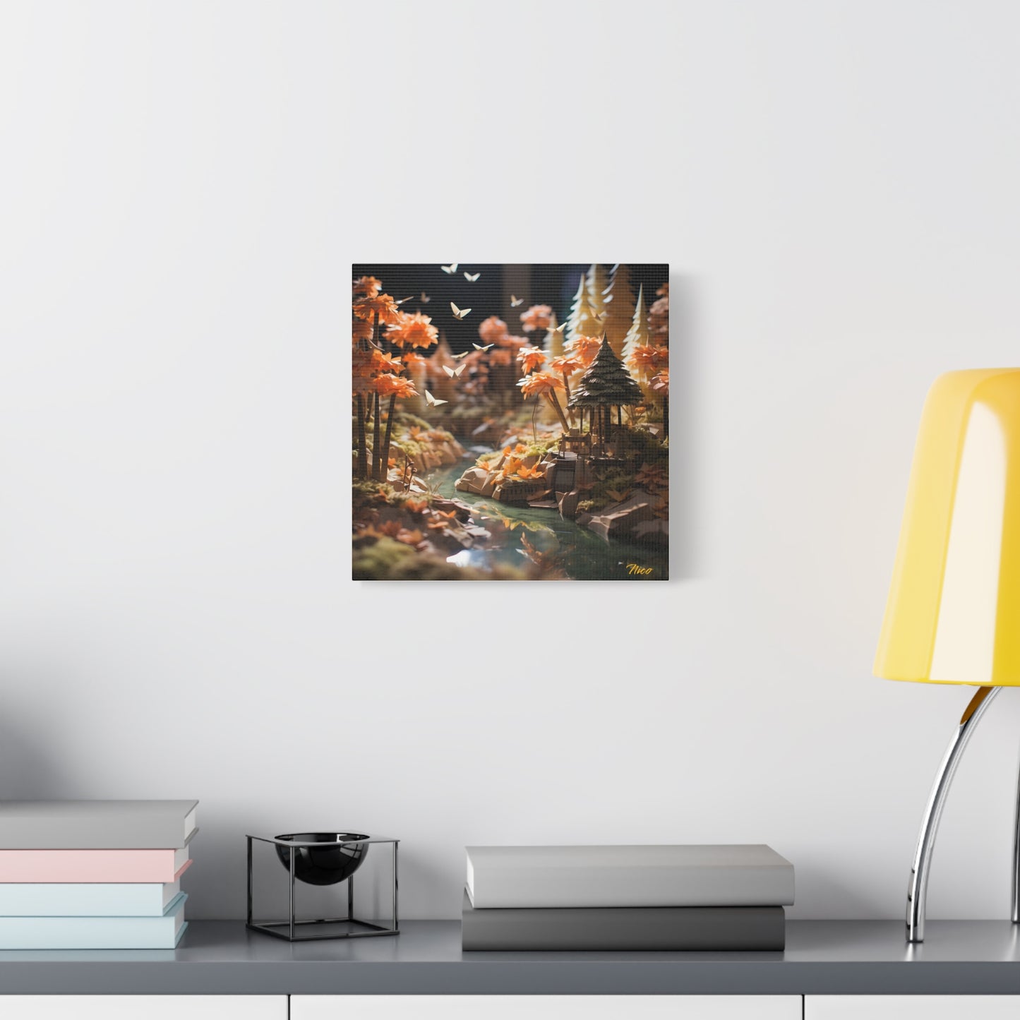 Relaxing By The Brook Series Print #3 - Streched Matte Canvas Print, 1.25" Thick