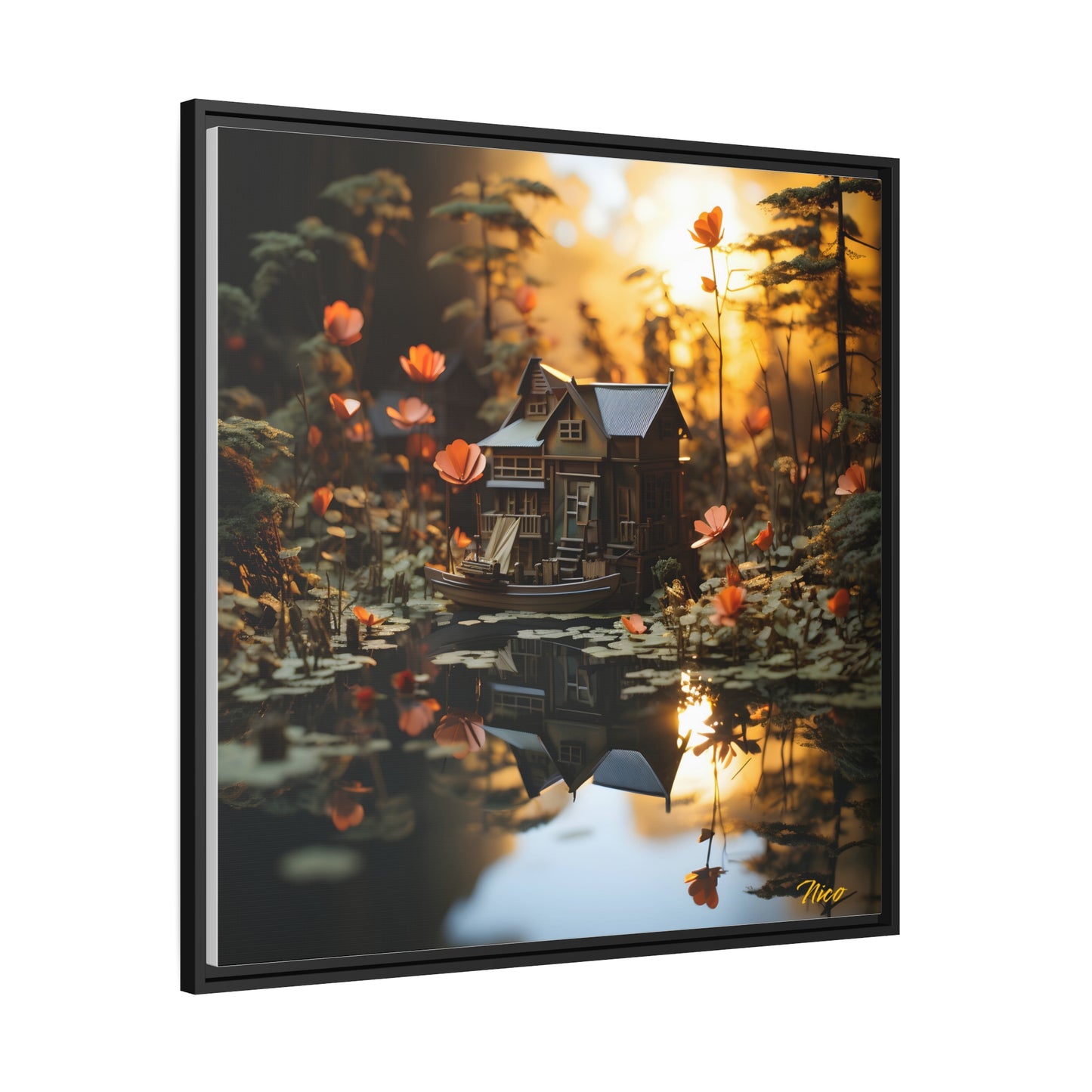 Born On A Bayou Series Print #7 - Black Framed Canvas Print