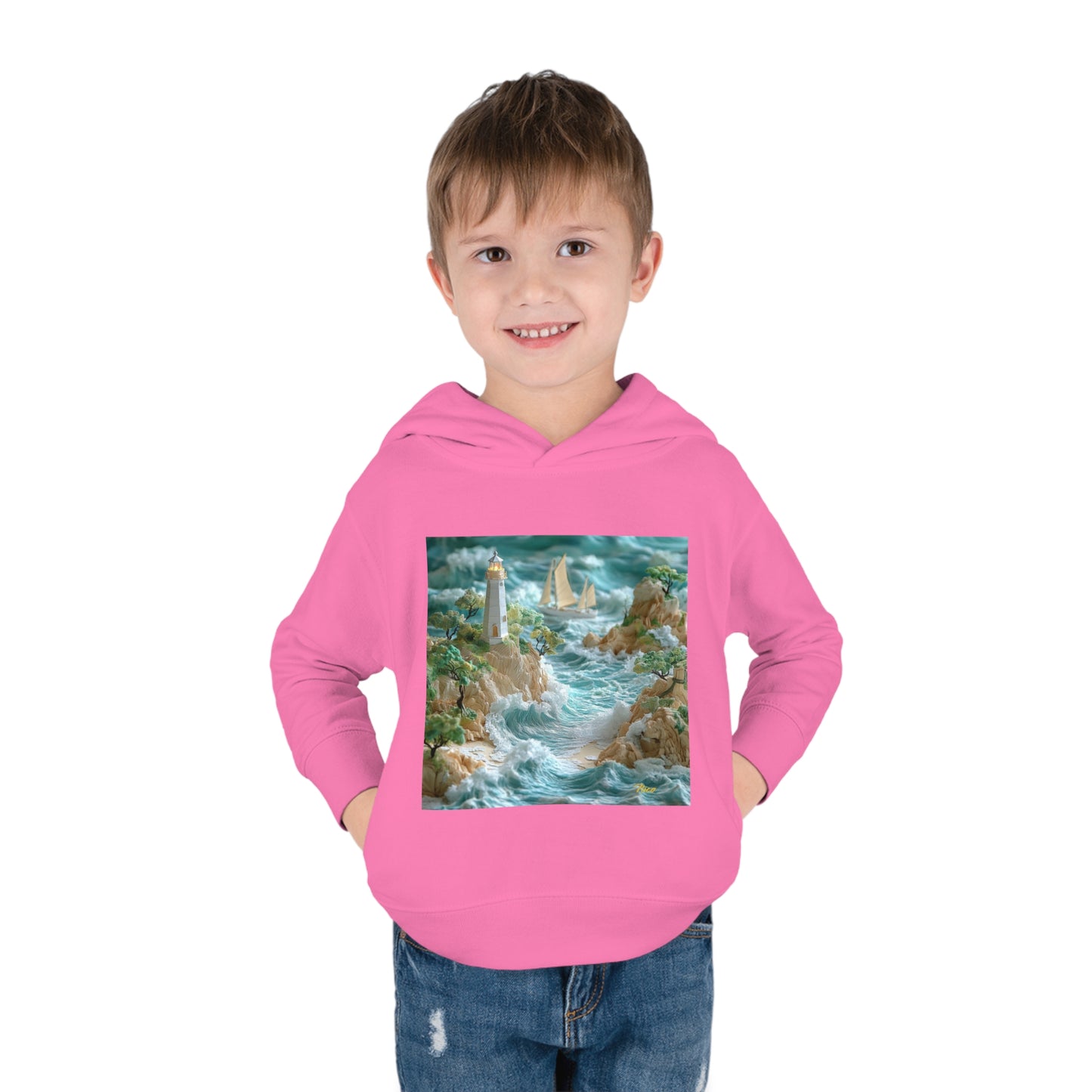 By The Seaside Series Print #9 Toddler Pullover Fleece Hoodie