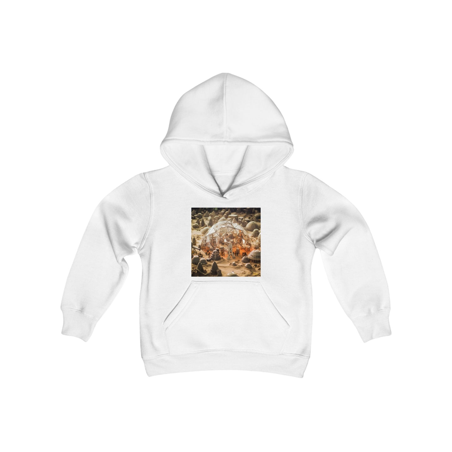 Elons' Dream Series Print #9 Youth Heavy Blend Hooded Sweatshirt