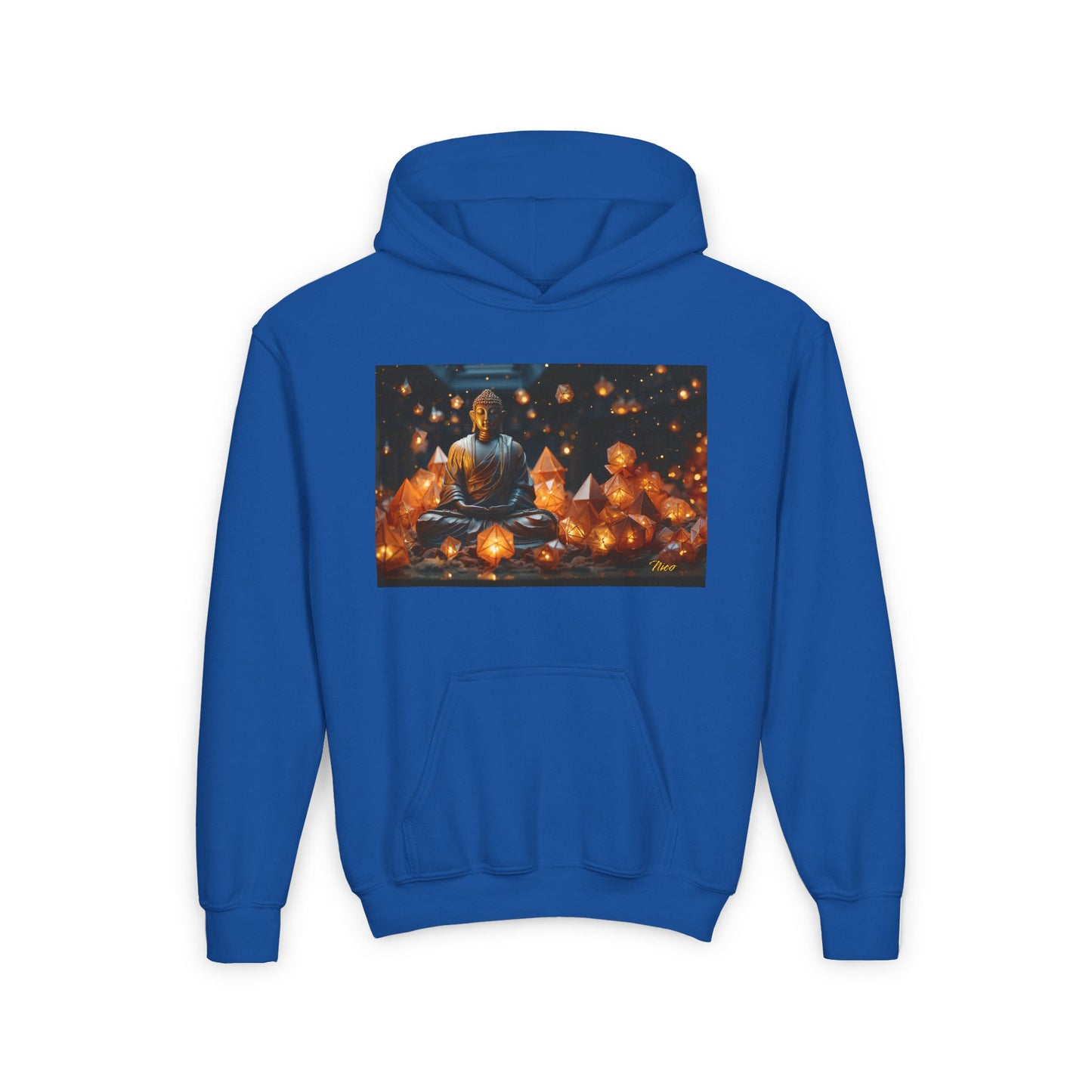 Ascending Buddah Series Print #10 Youth Heavy Blend Hooded Sweatshirt