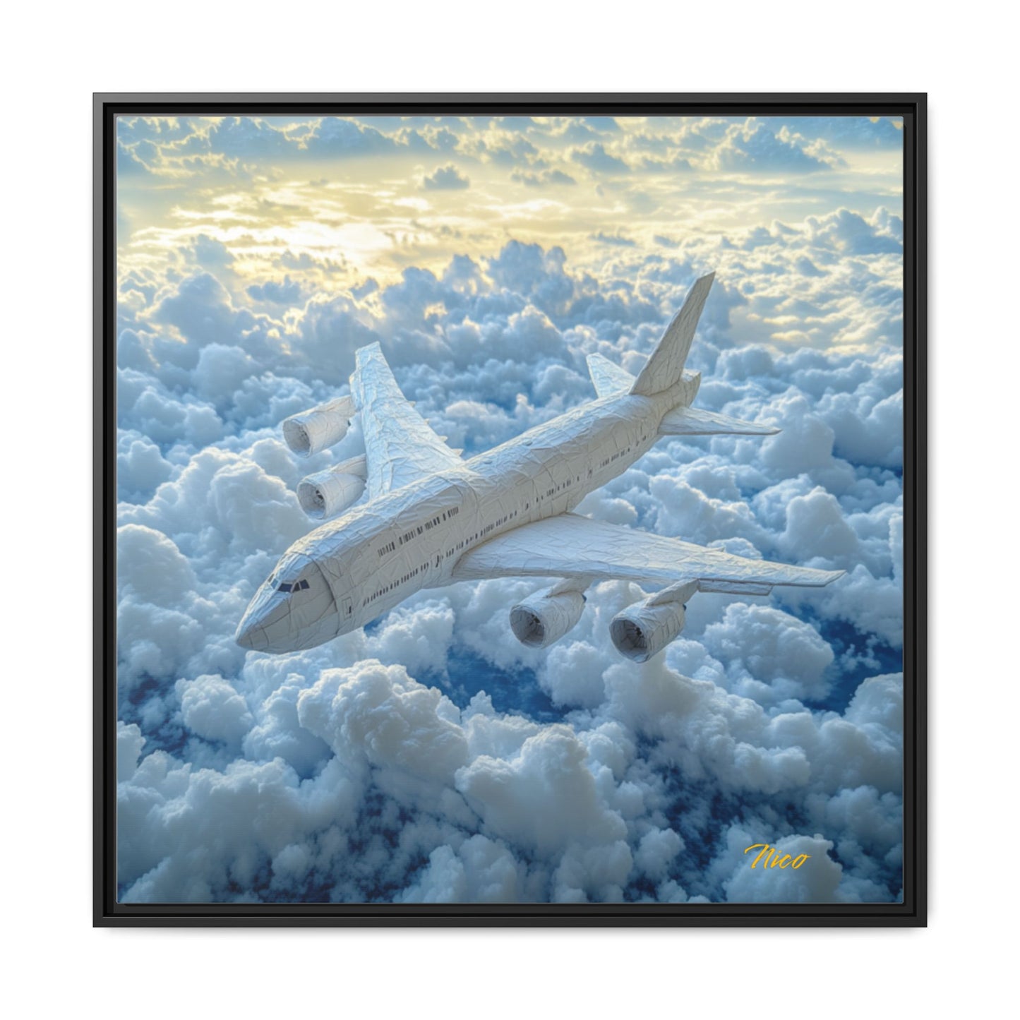 Frequent Flyer Miles Series Print #10 - Black Framed Canvas Print