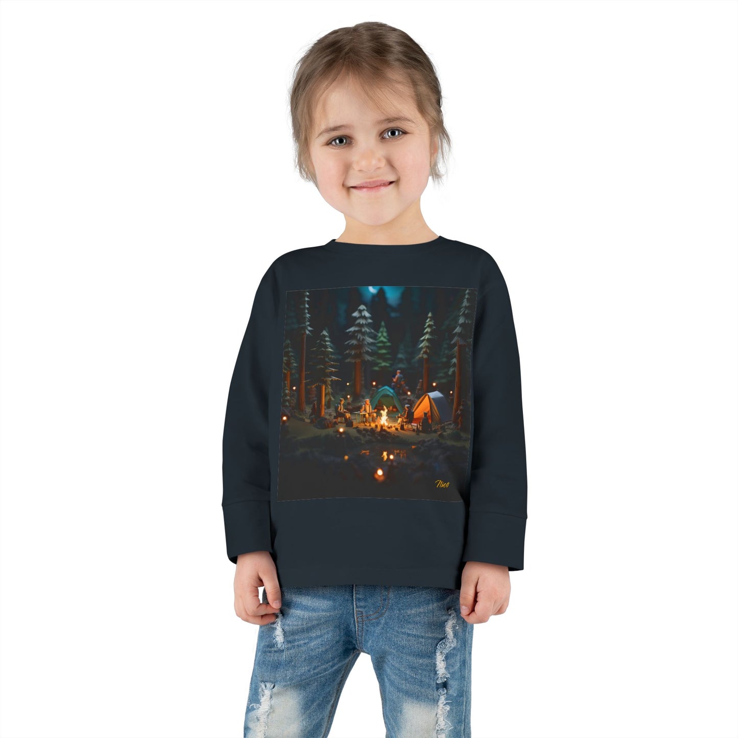 Under The Starry Skies Series Print #3 Toddler Long Sleeve Tee