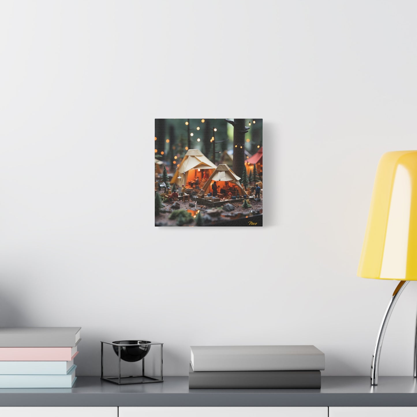 Camping In The Rain Series Print #4 - Streched Matte Canvas Print, 1.25" Thick