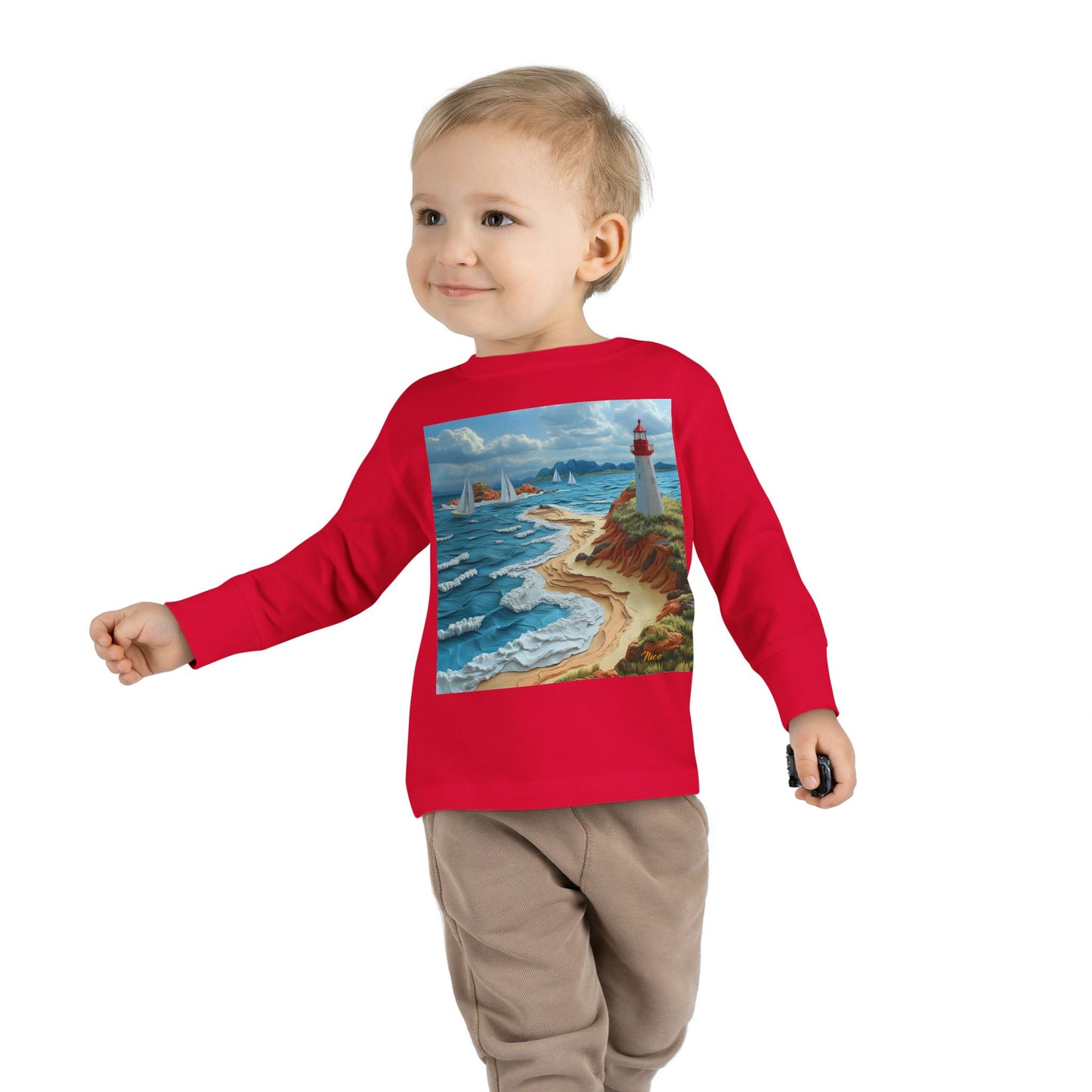 By The Seaside Series Print #4 Toddler Long Sleeve Tee