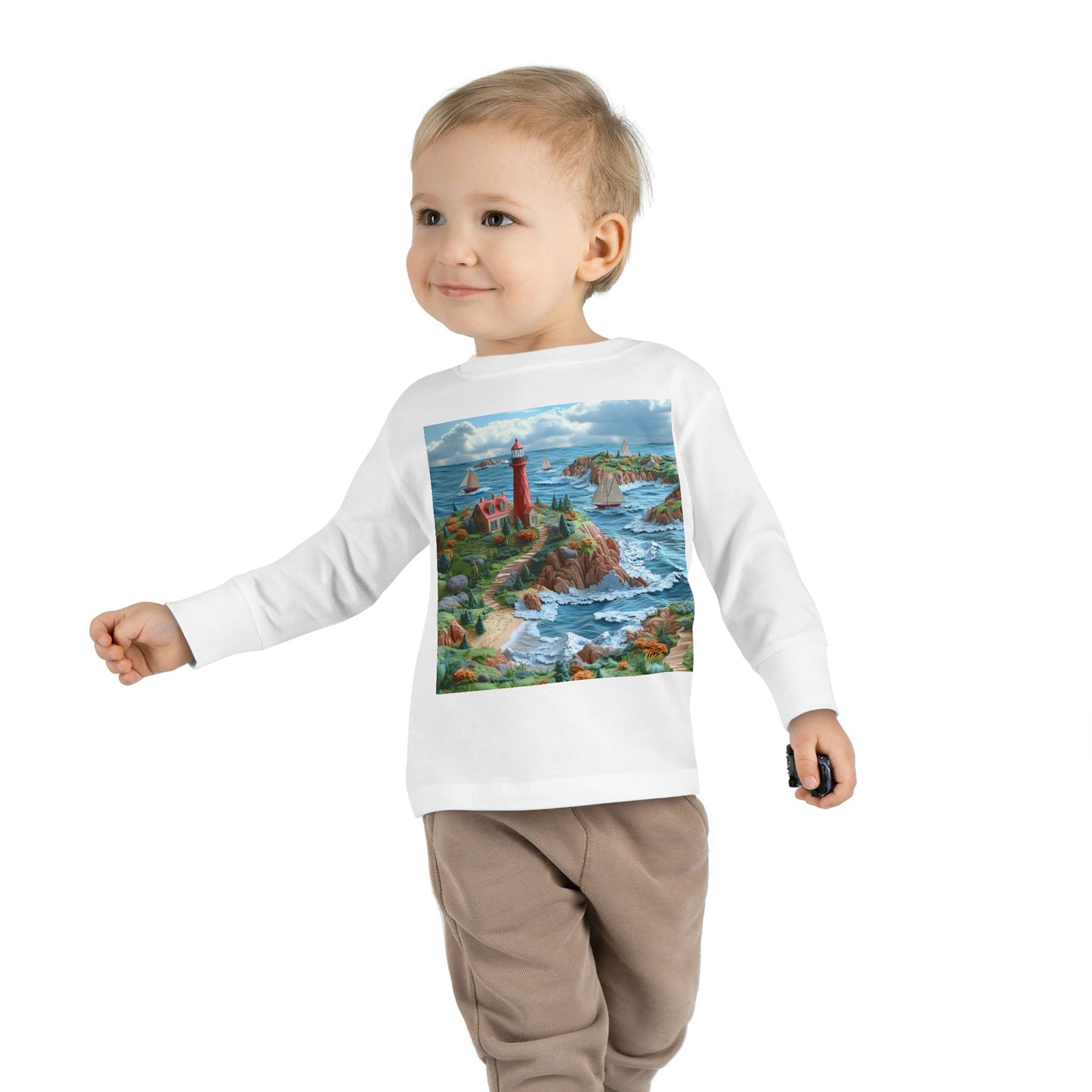 By The Seaside Series Print #6 Toddler Long Sleeve Tee