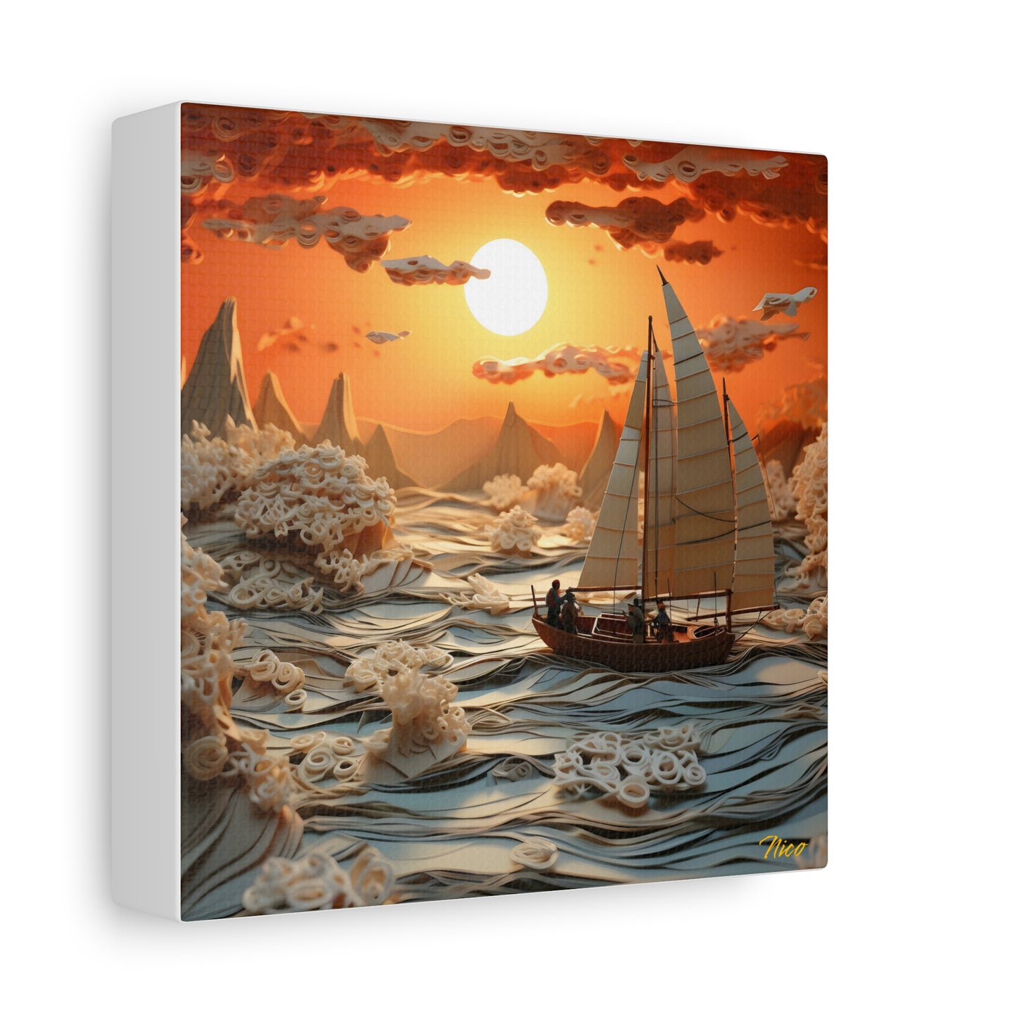 Into The Sunset Series Print #8 - Streched Matte Canvas Print, 1.25" Thick