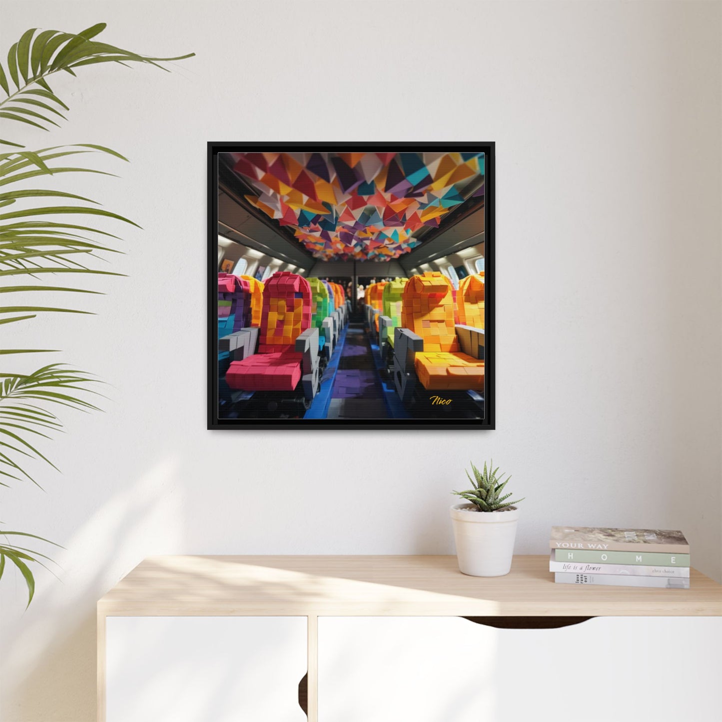 Frequent Flyer Miles Series Print #4 - Black Framed Canvas Print