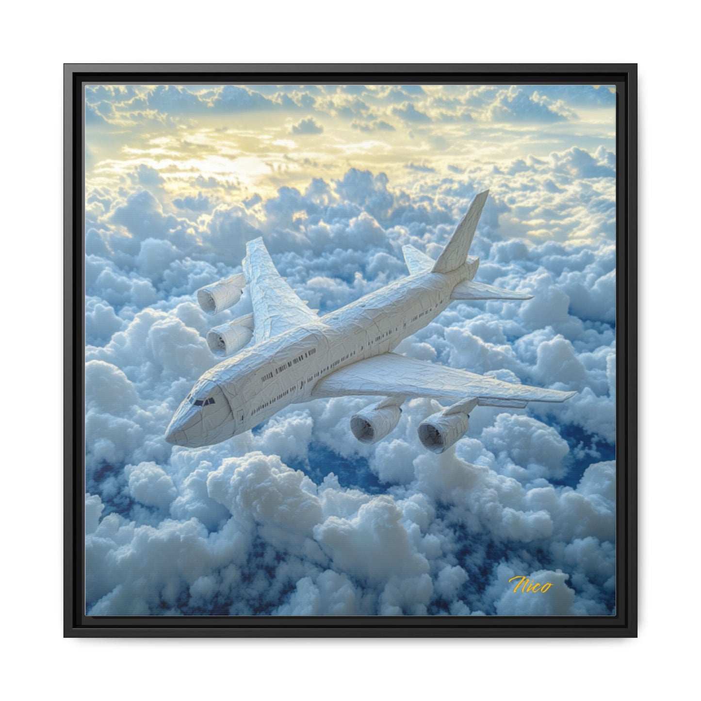 Frequent Flyer Miles Series Print #10 - Black Framed Canvas Print