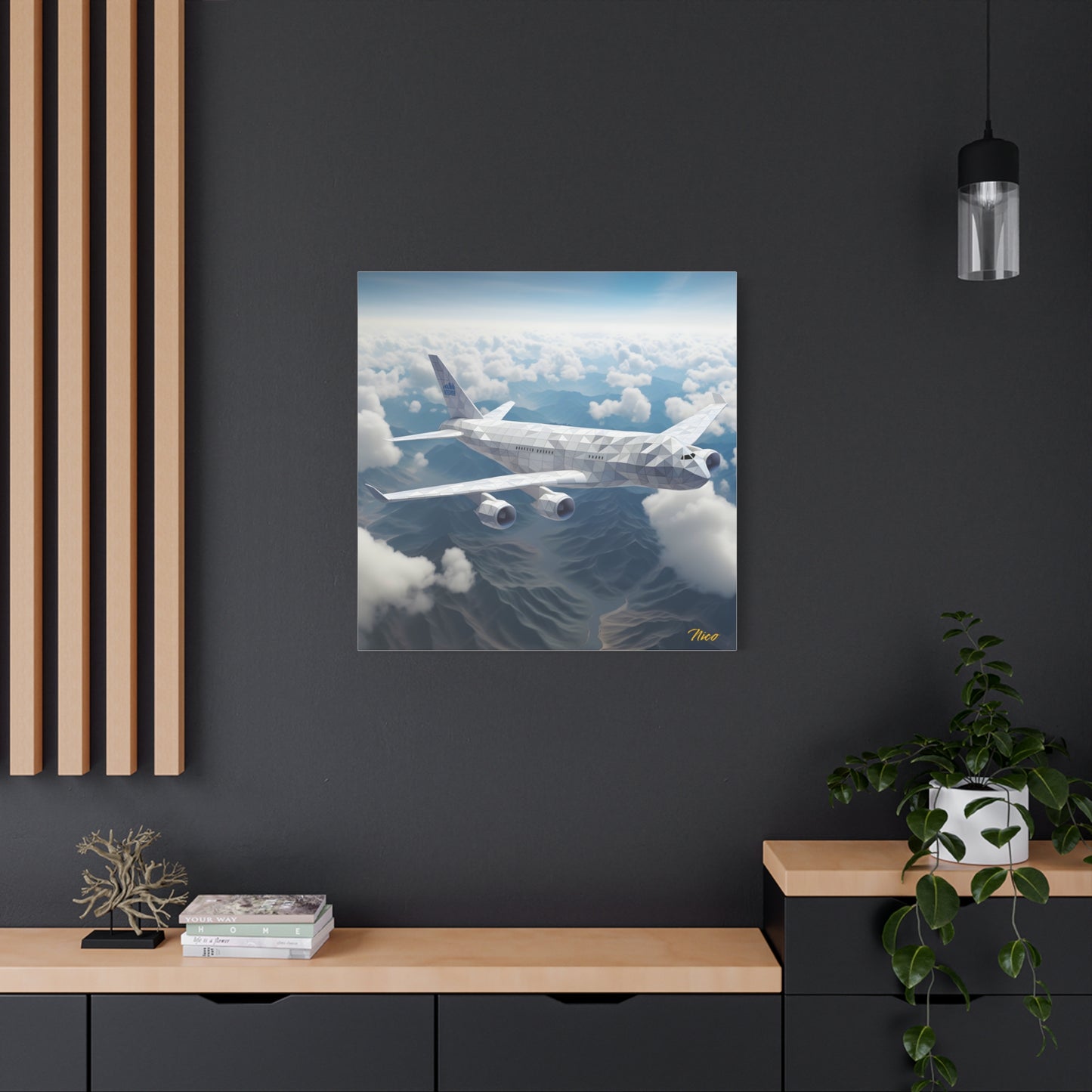 Passenger Jet Series Print #7 - Streched Matte Canvas Print, 1.25" Thick