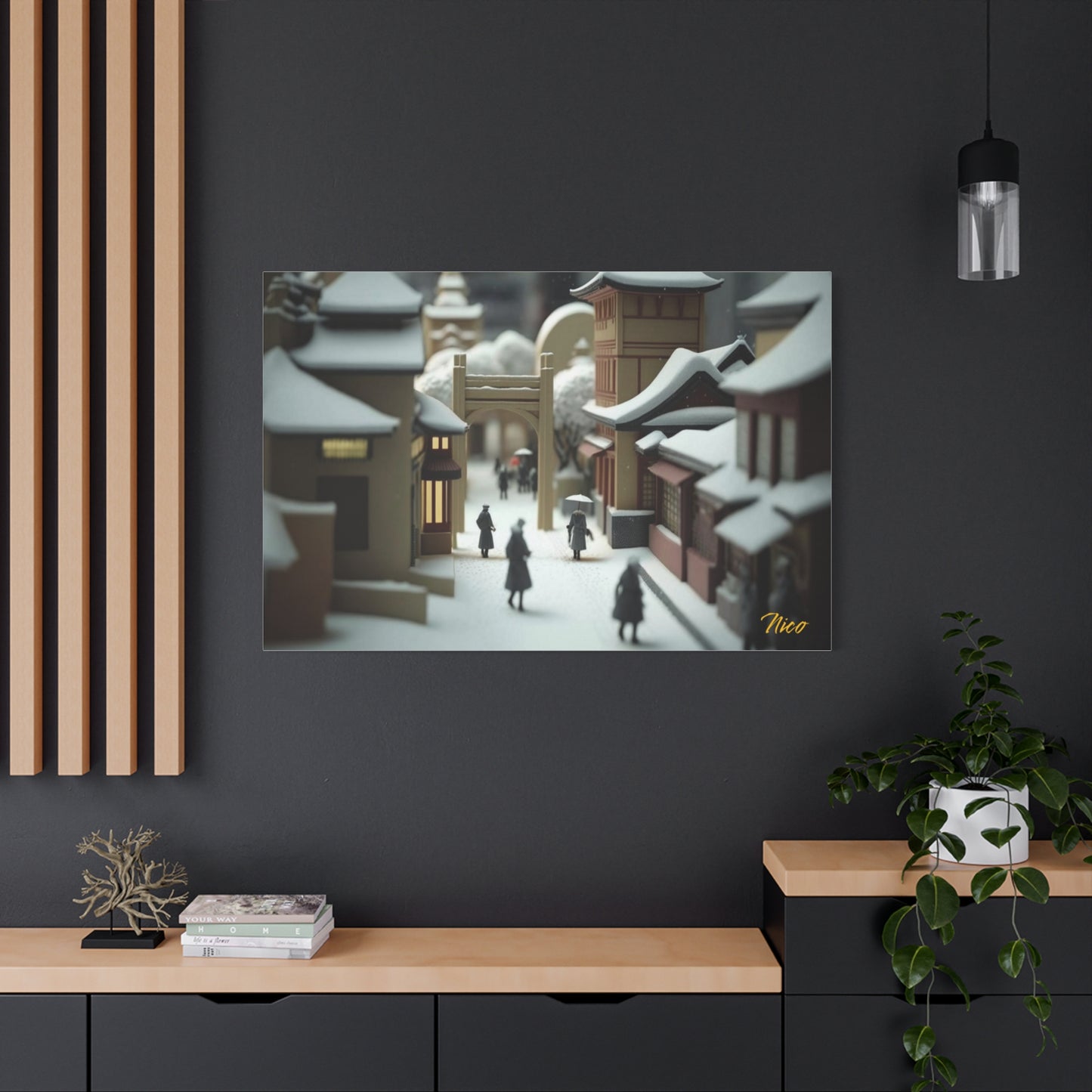 Asian Snow Series Print #9 - Streched Matte Extended Canvas Print, 1.25" Thick