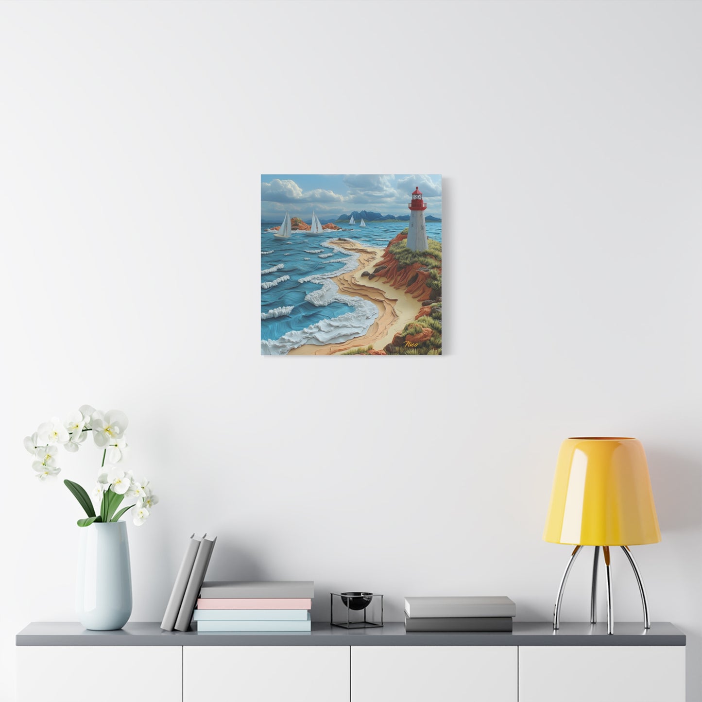 By The Seaside Series Print #4 - Streched Matte Canvas Print, 1.25" Thick