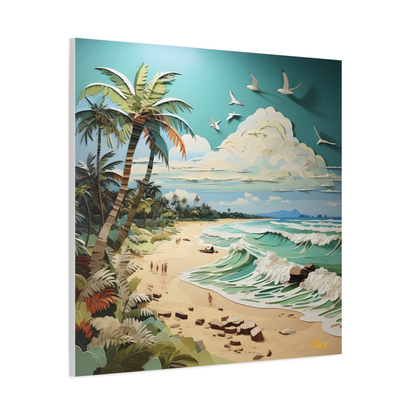 By The Seaside Series Print #2 - Streched Matte Canvas Print, 1.25" Thick