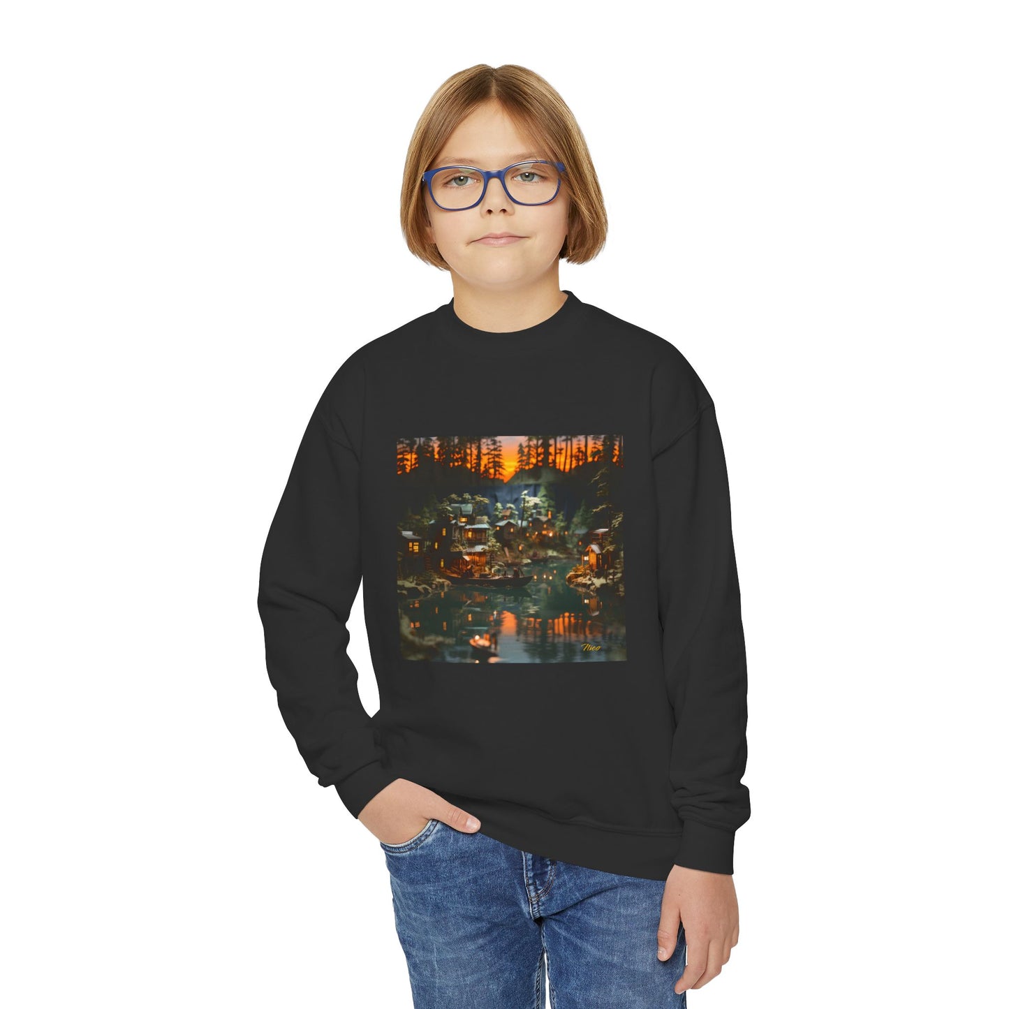 Born On A Bayou Series Print #2 Youth Crewneck Sweatshirt