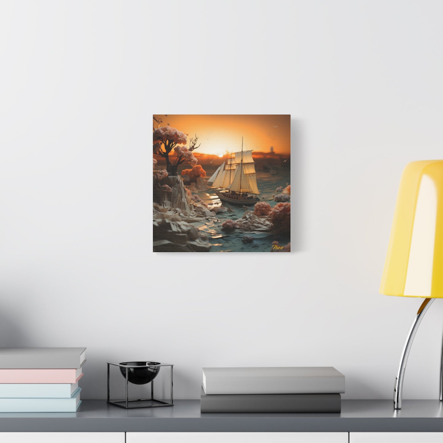 Into The Sunset Series Print #3 - Streched Matte Canvas Print, 1.25" Thick