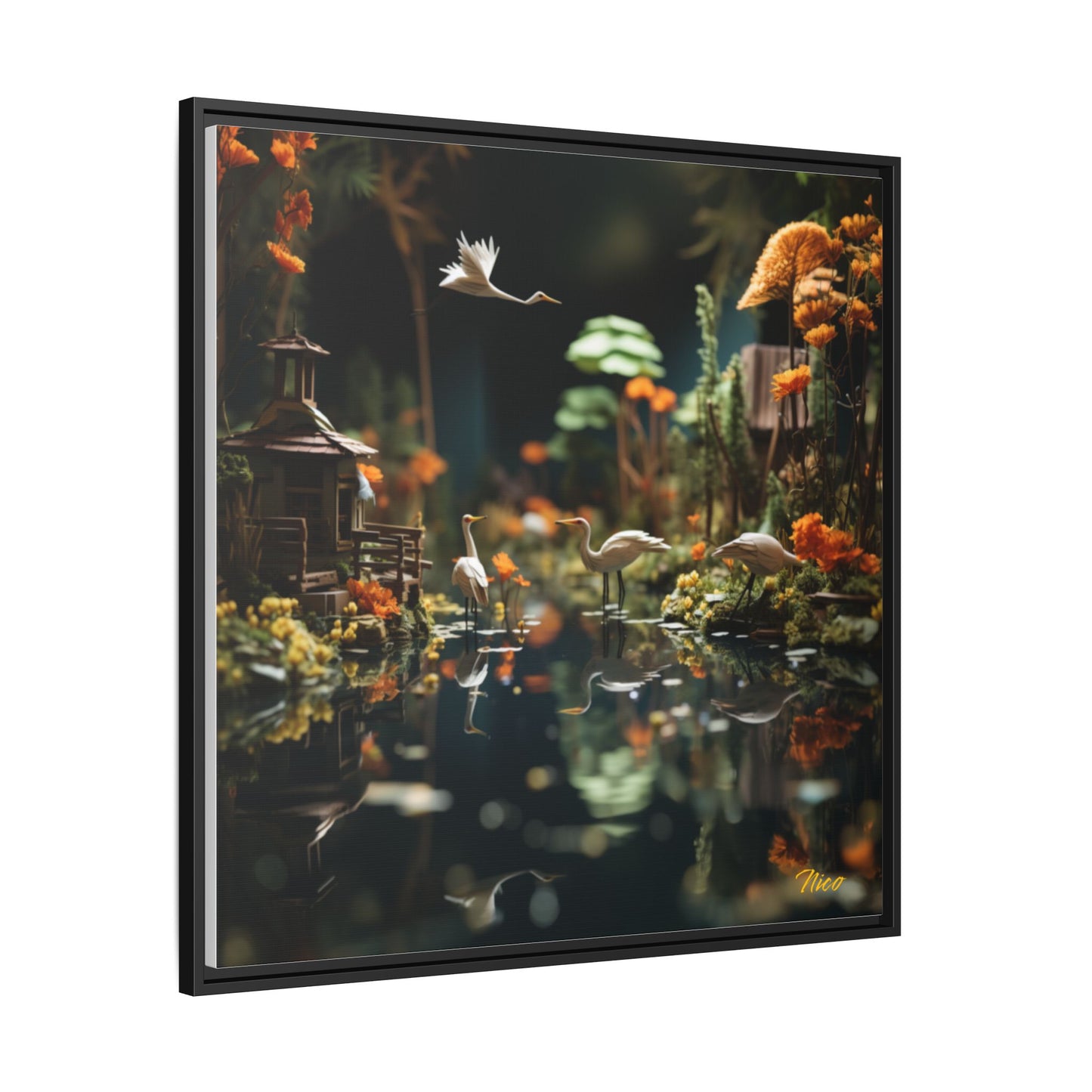 Born On A Bayou Series Print #6 - Black Framed Canvas Print