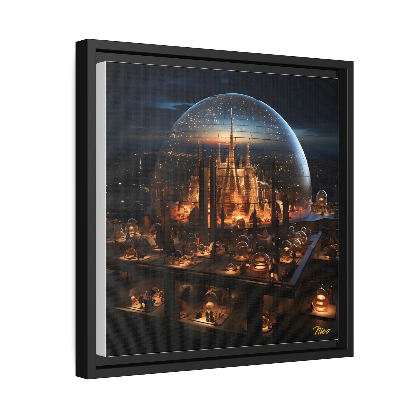 Elons' Dream Series Print #10 - Black Framed Canvas Print