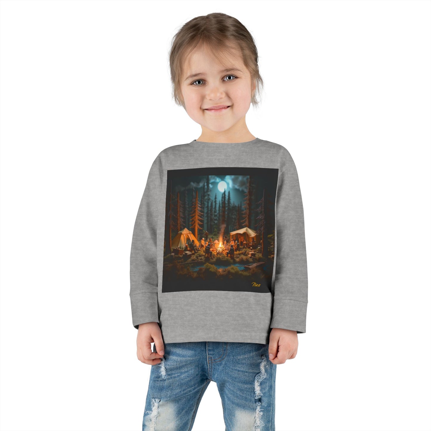 Under The Starry Skies Series Print #8 Toddler Long Sleeve Tee