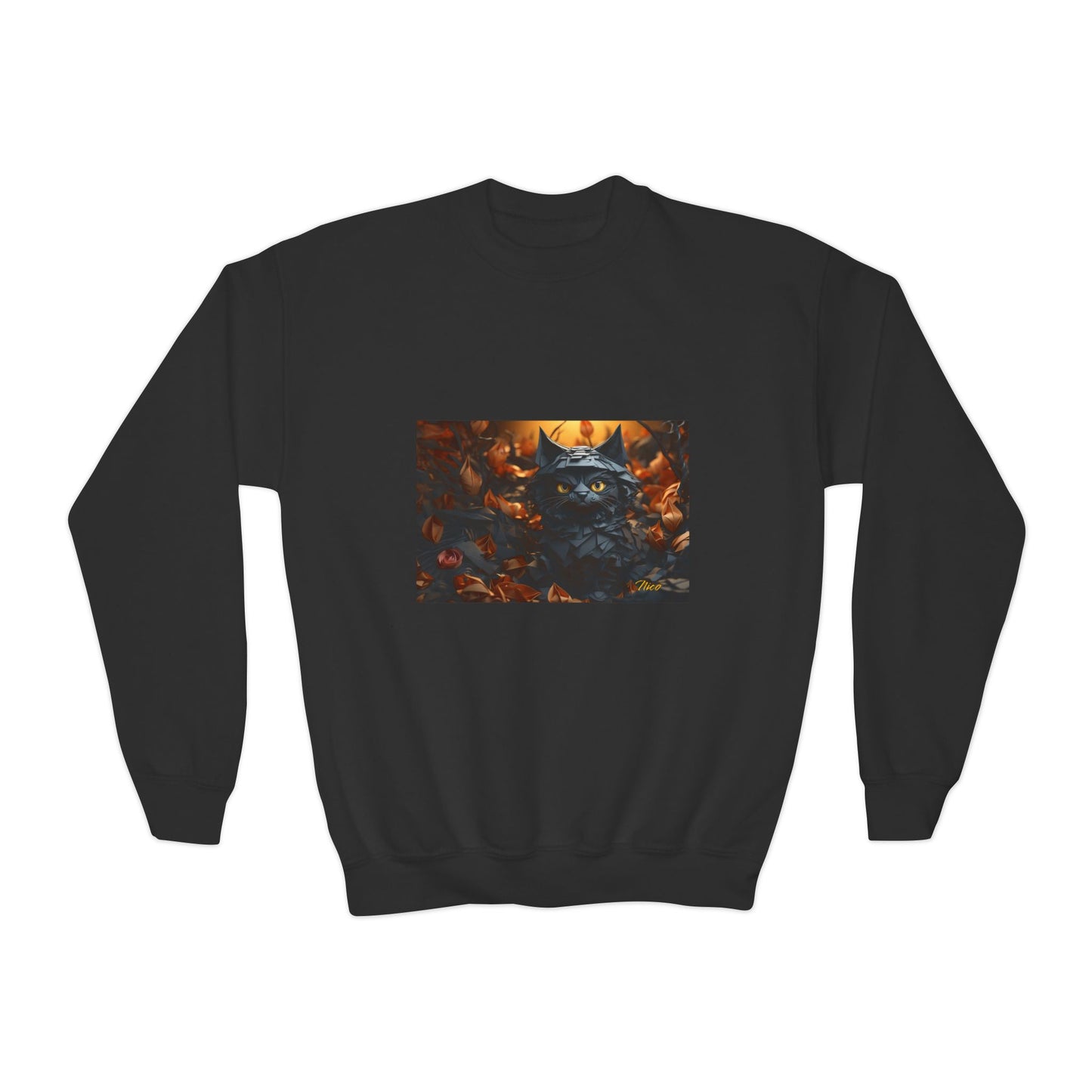 Halloween 2024 Series Print #2 "The Kitty Of Evil!" Youth Crewneck Sweatshirt