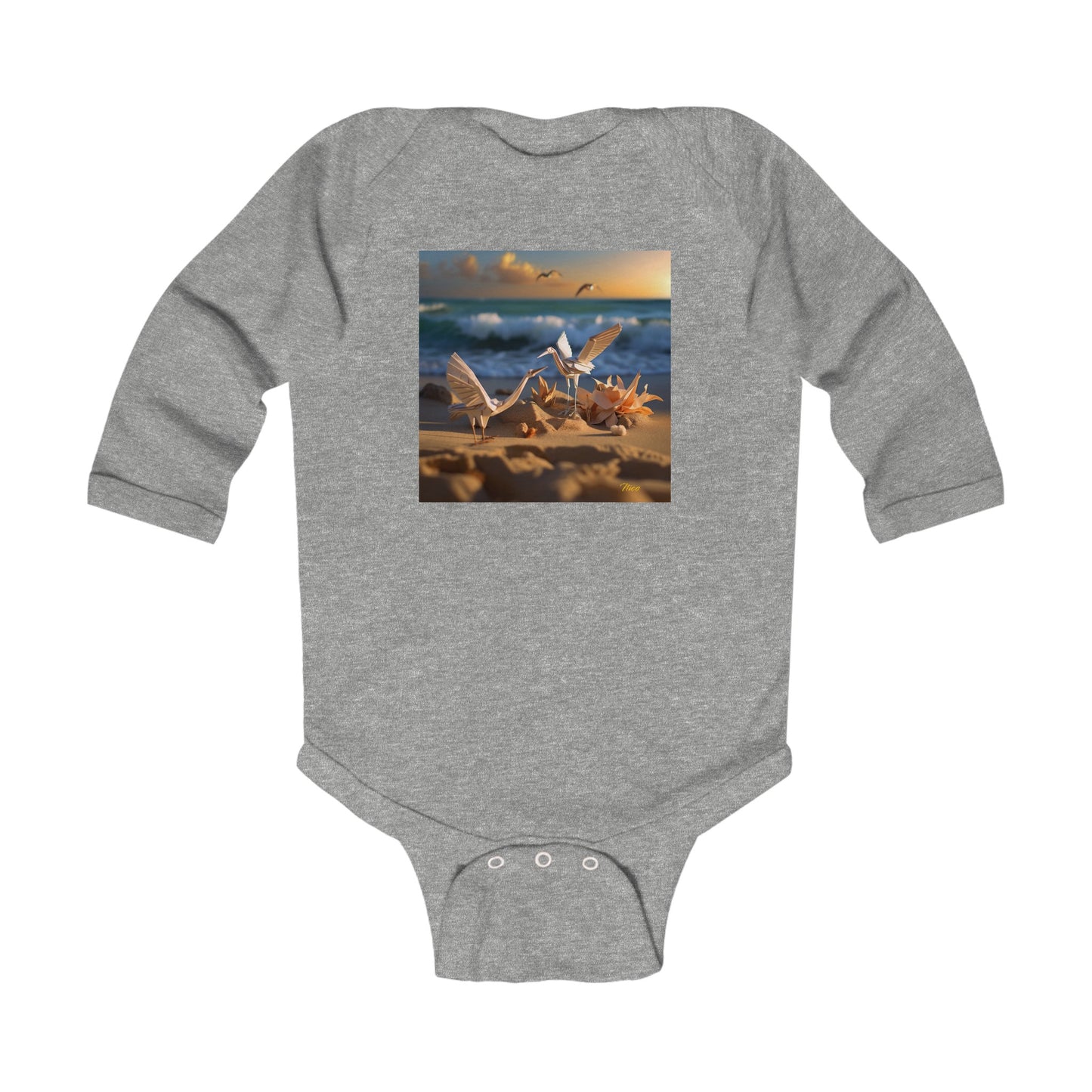 By The Seaside Series Print #3 Infant Long Sleeve Bodysuit