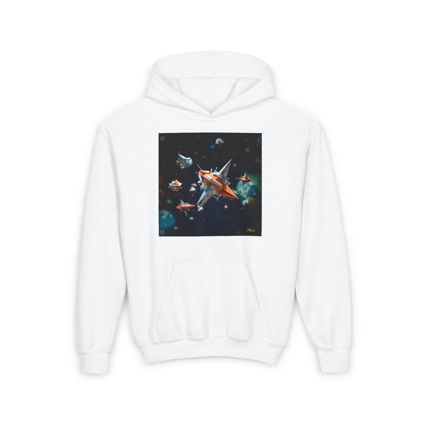 Elons' Dream Series Print #1 Youth Heavy Blend Hooded Sweatshirt