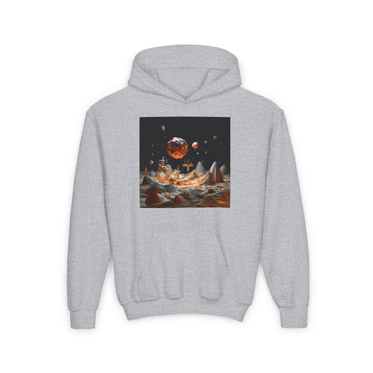 Elons' Dream Series Print #7 Youth Heavy Blend Hooded Sweatshirt