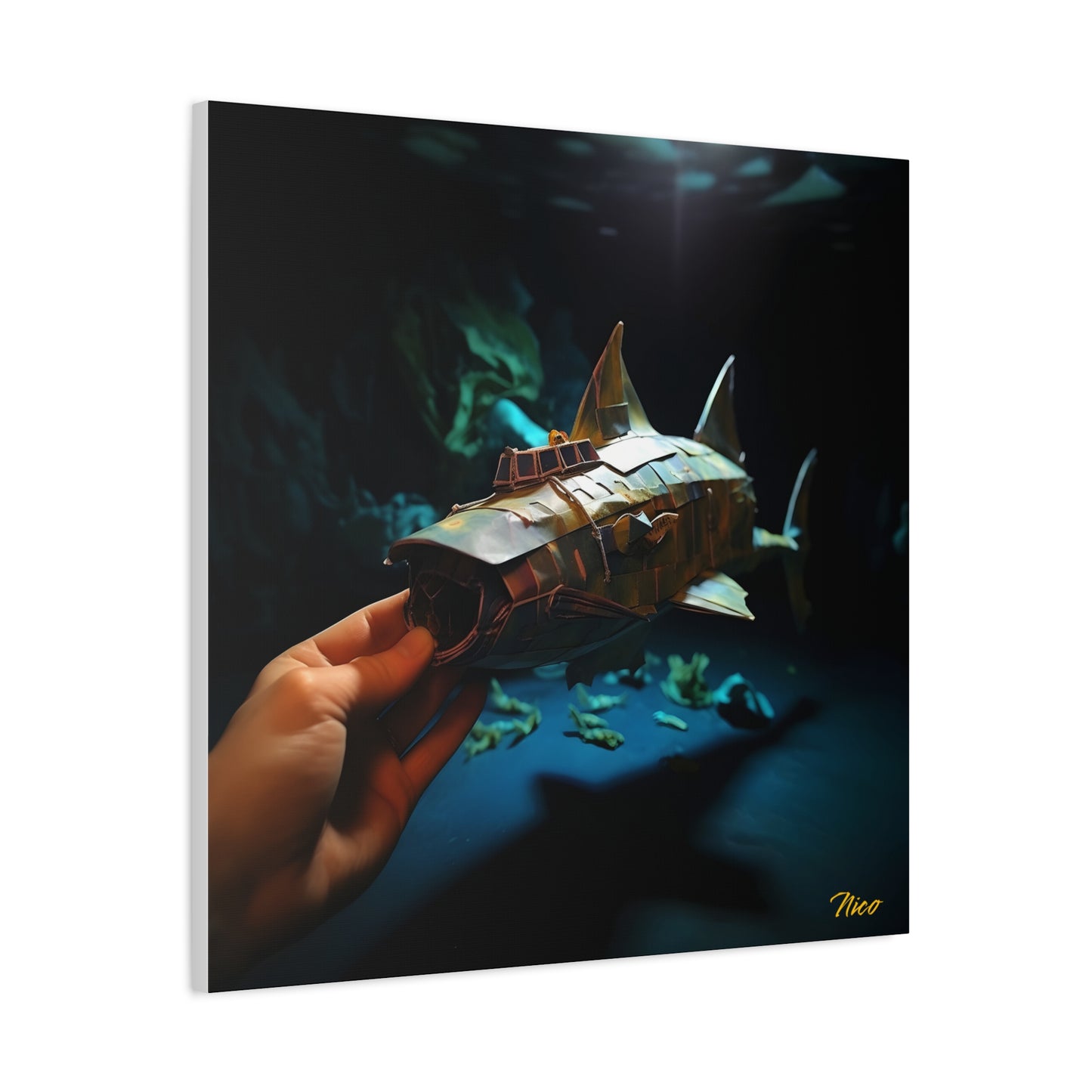 20,000 Leagues Under The Sea Series Print #4 - Streched Matte Canvas Print, 1.25" Thick