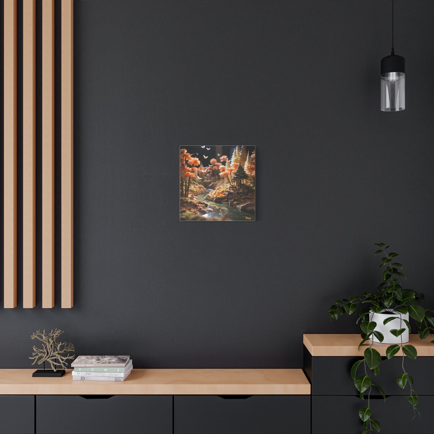 Relaxing By The Brook Series Print #3 - Streched Matte Canvas Print, 1.25" Thick