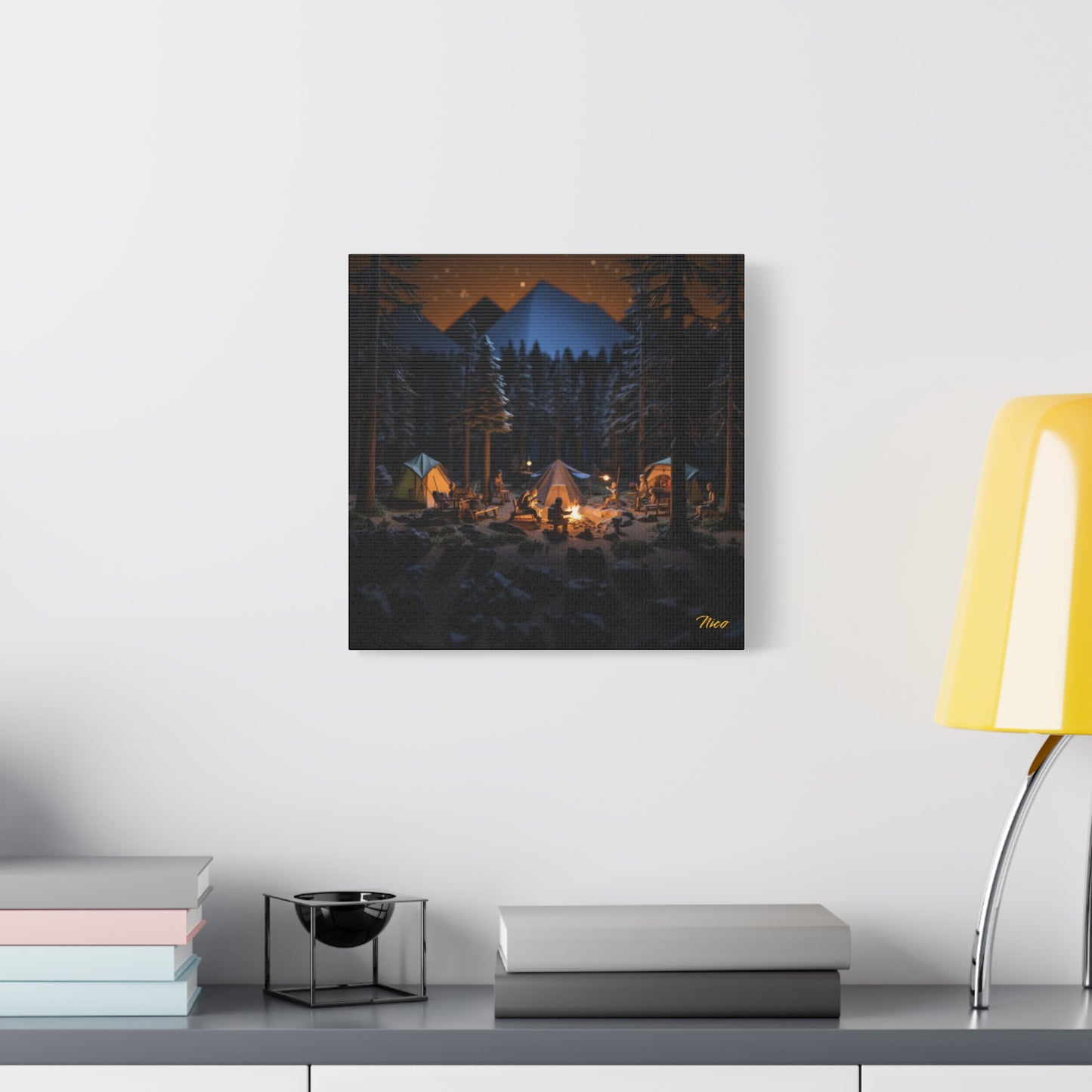 Under The Starry Skies Series Print #1 - Streched Matte Canvas Print, 1.25" Thick