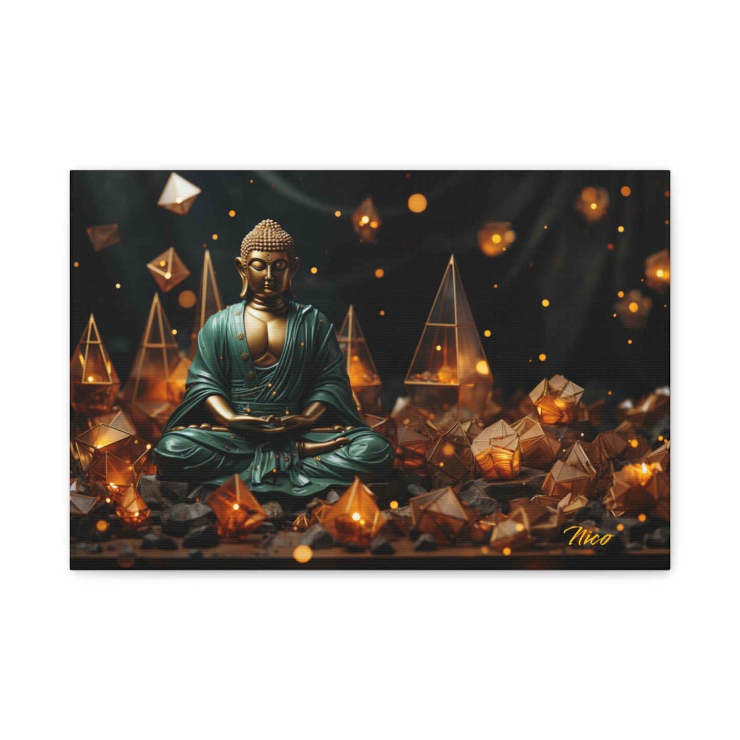 Ascending Buddha Series Print #4 - Streched Matte Canvas Print, 1.25" Thick